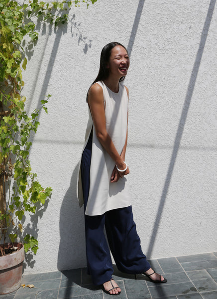 【値下げ中】andmary Shayla ribbon tops beige ANDMARY】Shayla ribbon tops