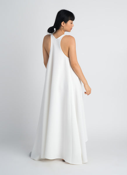 KAAREM - Ca Sleeveless Maxi Racerback Tent Dress - White