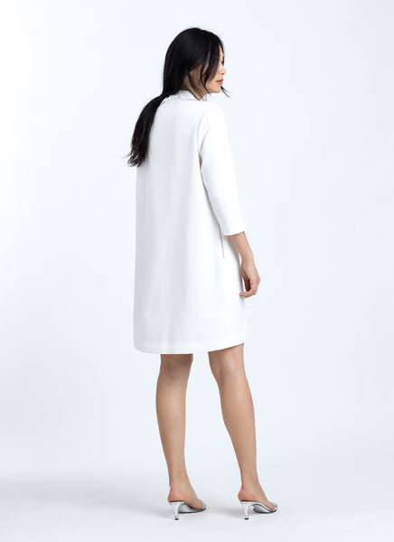 KAAREM - Pure 3/4 Sleeve Mockneck Dress