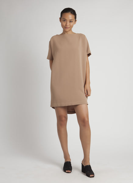 MANDARIN ORIENTAL オリジナルガウン KAAREM - Angle Mini Dolman Open Back Dress / Size S - Camel