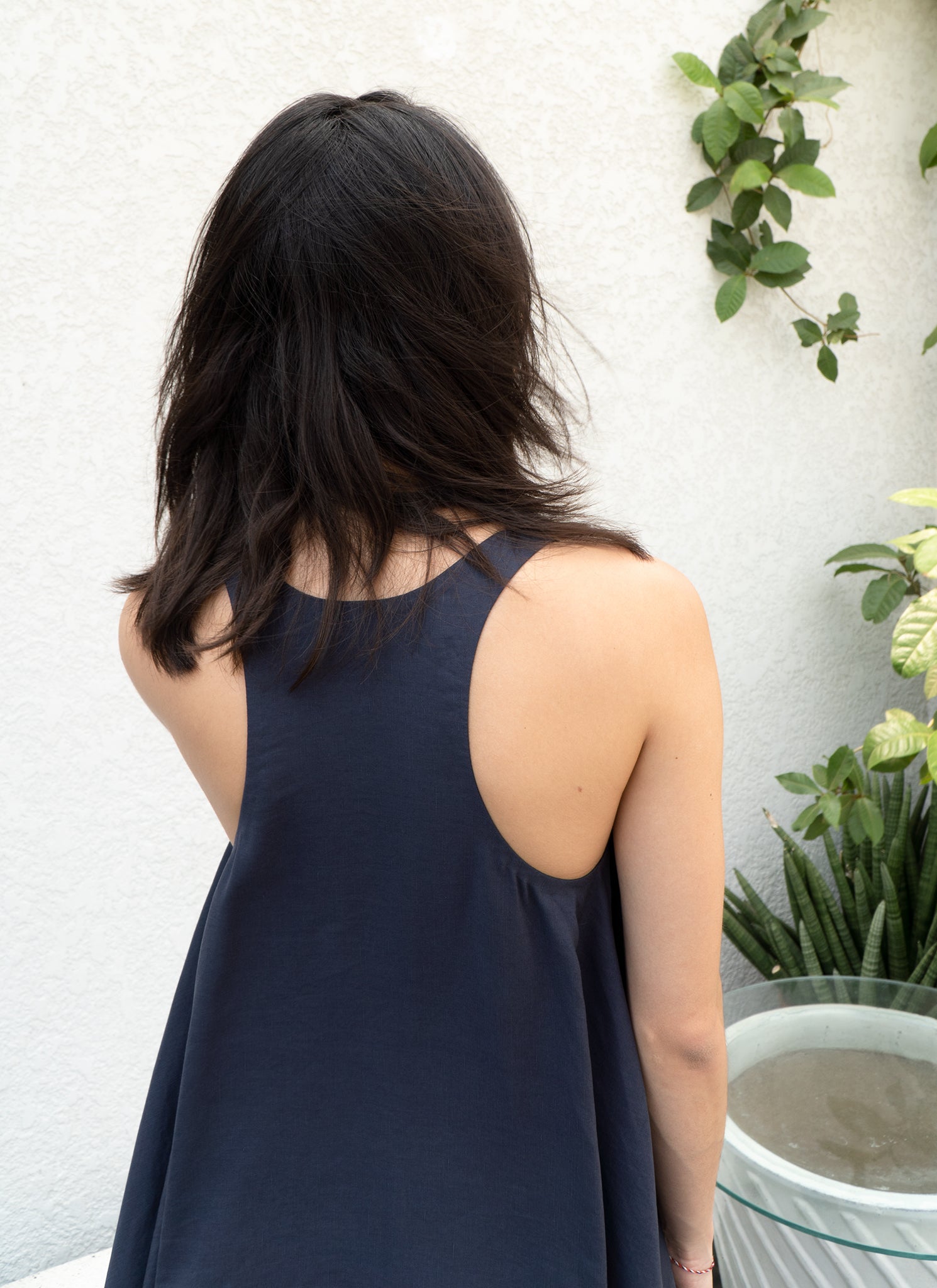 KAAREM - Thanh Ca Sleeveless Midi Racerback Tent Dress in