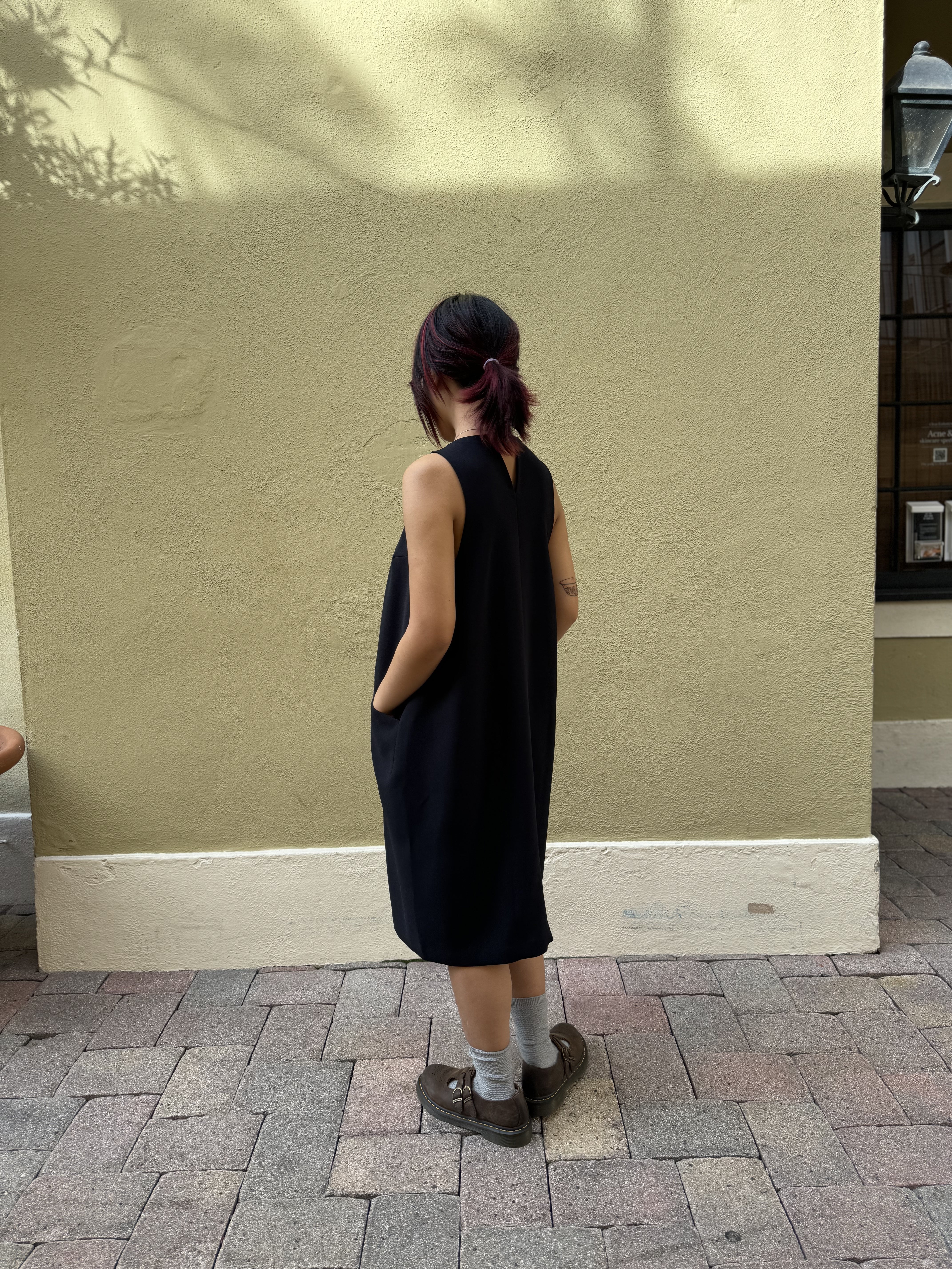 low cut armhole dress SHEIN Drop Armhole Low-Cut Back Mini Dress