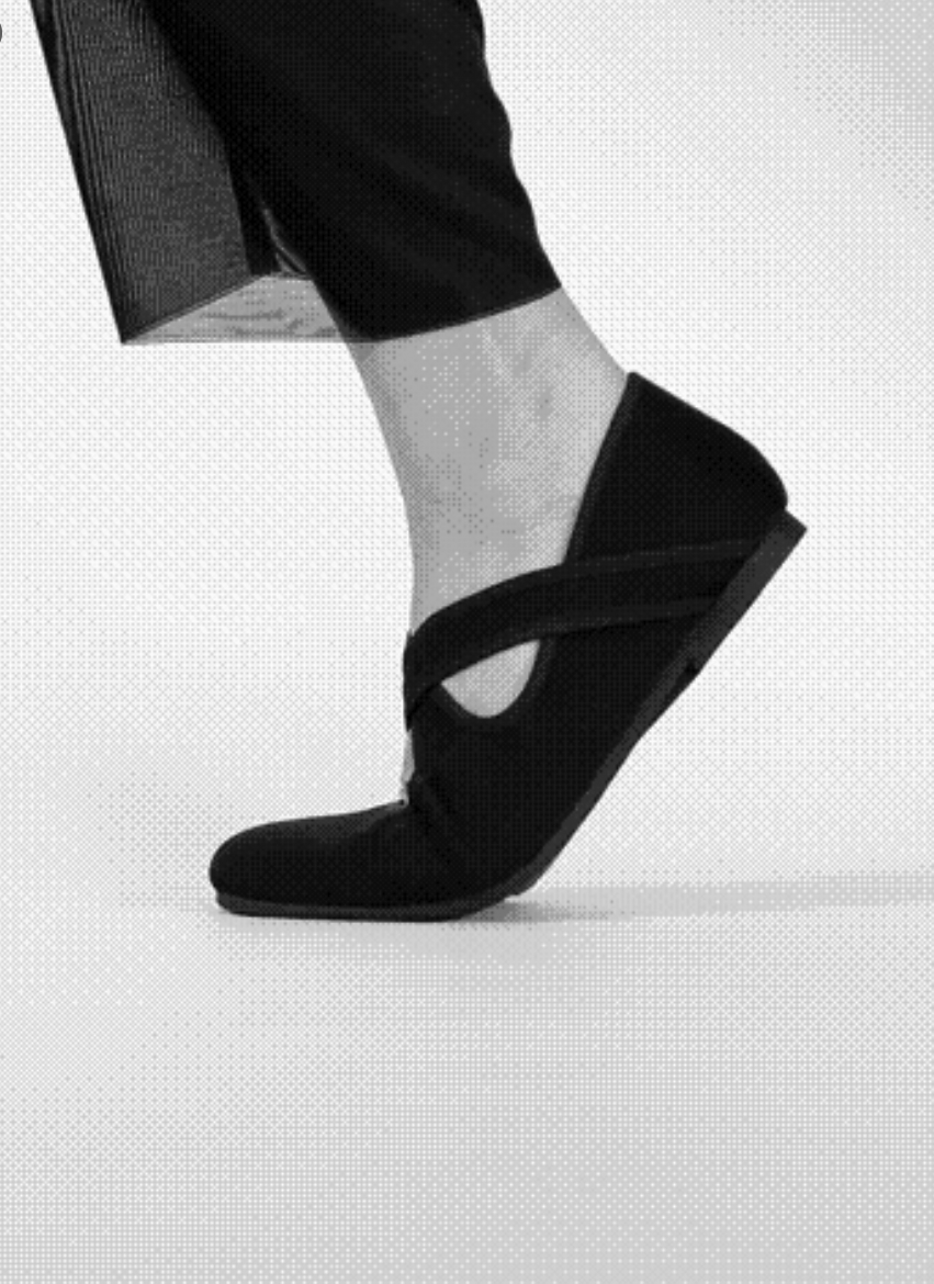 KAAREM - Hopp Studios X Ballet Flats in Black Stretch