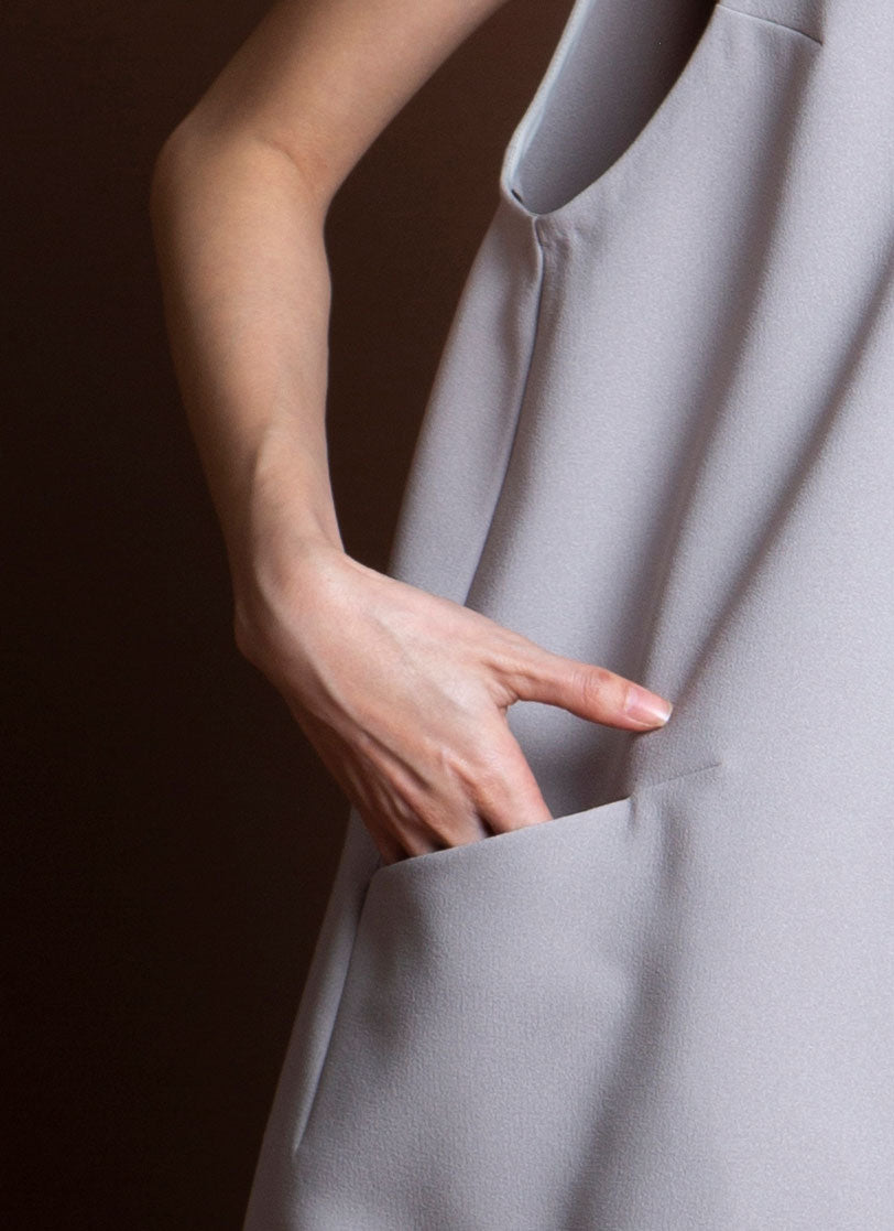 KAAREM - Flux Sleeveless Dropped Armhole Pocket Dress