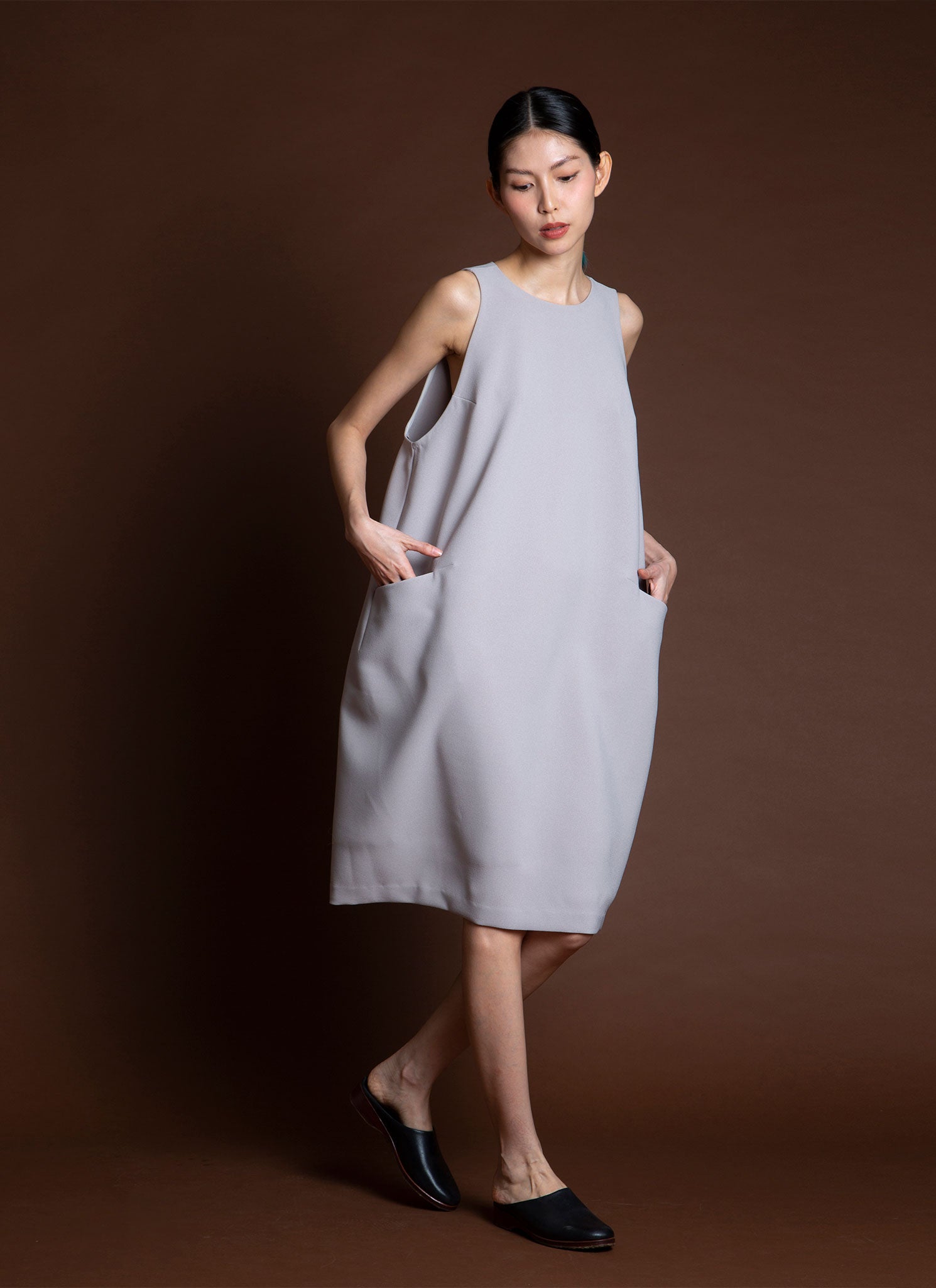 KAAREM - Flux Sleeveless Dropped Armhole Pocket Dress