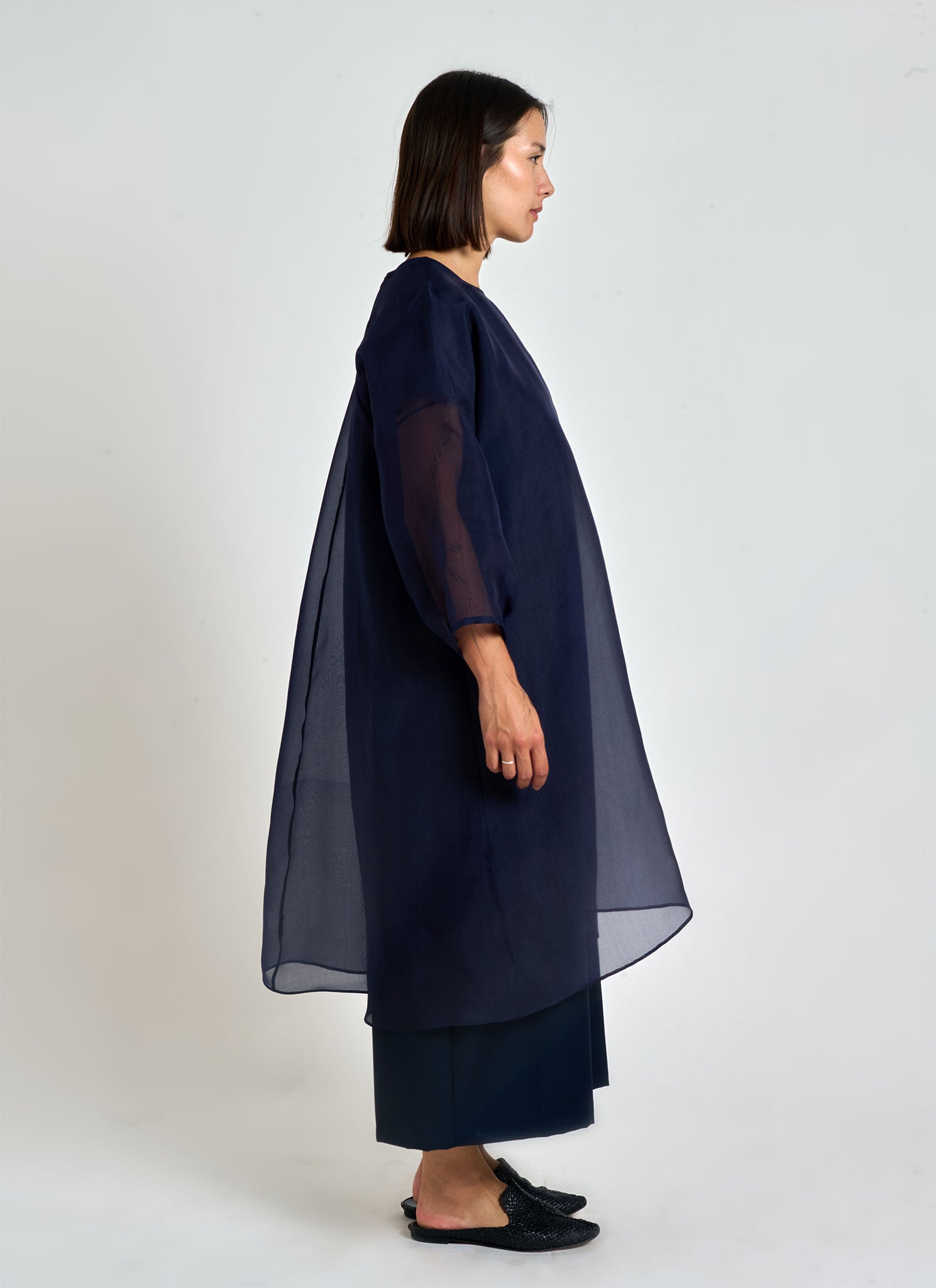 Starfish Long Sleeve Silk Organza Dress