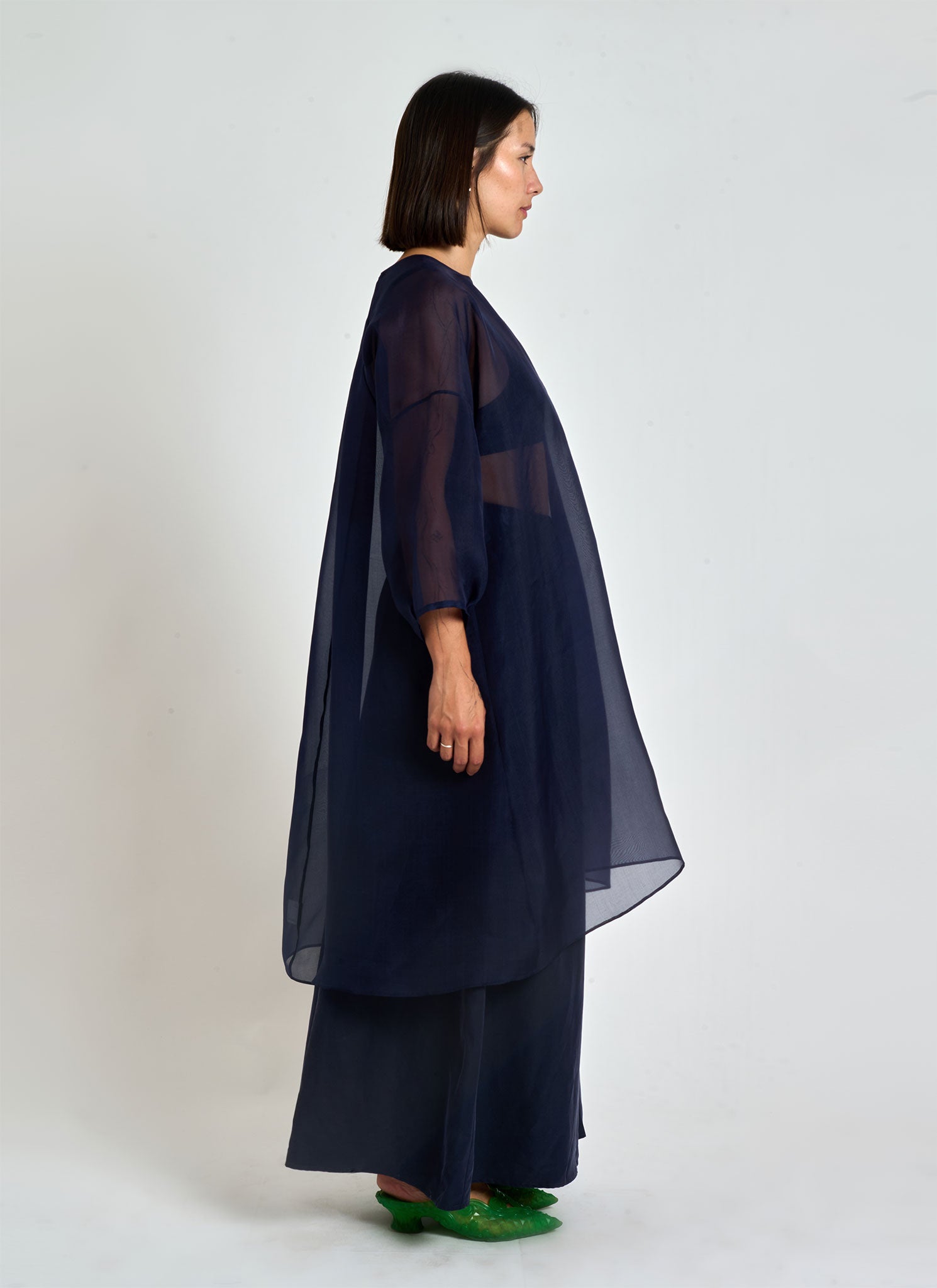 long sleeve organza dress Starfish Long Sleeve Silk Organza Dress