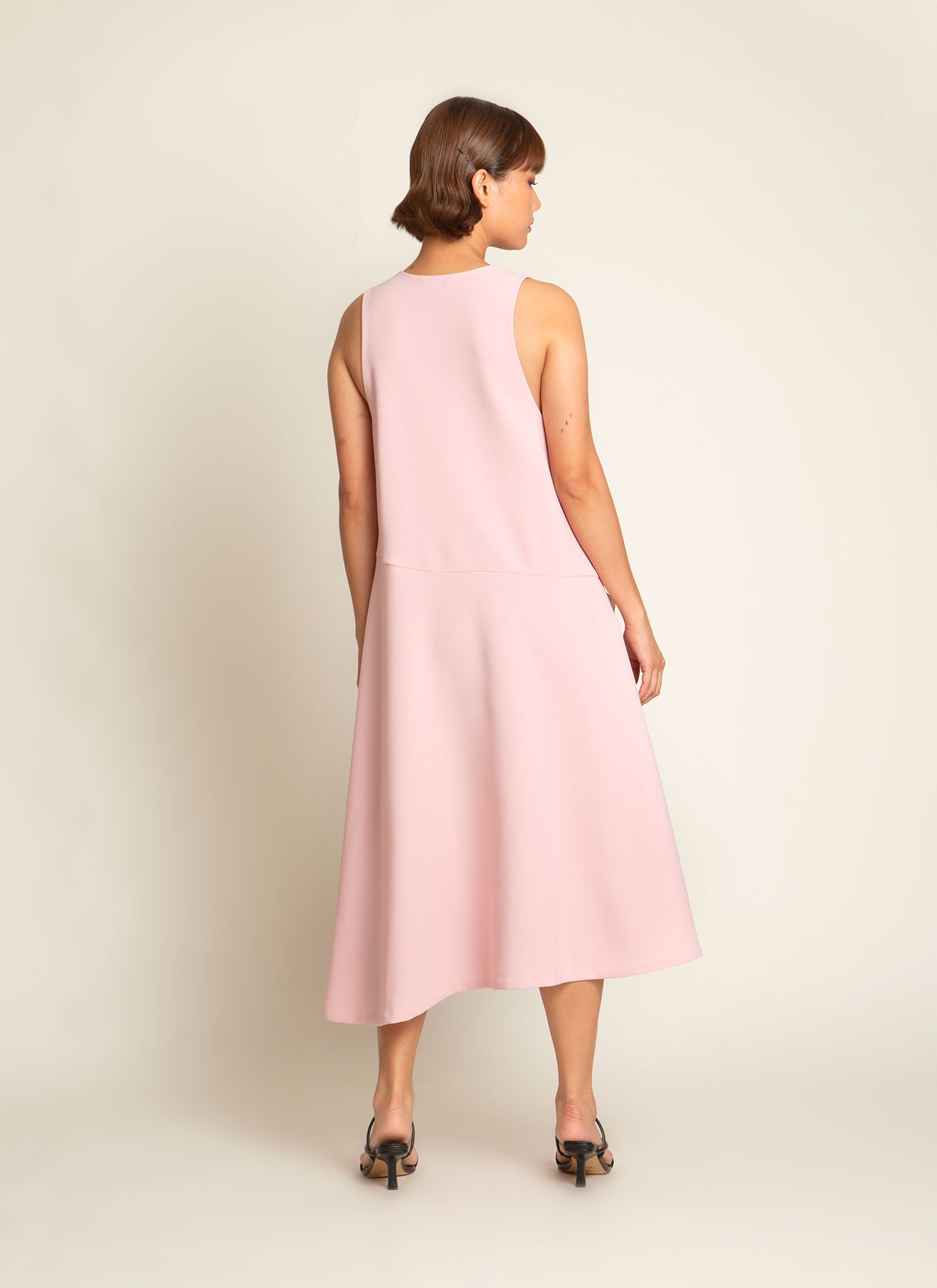 Diagonal Xo A-Line Pocket Dress in Soft Pink Diagonal Xo A-Line Pocket Dress in Soft Pink