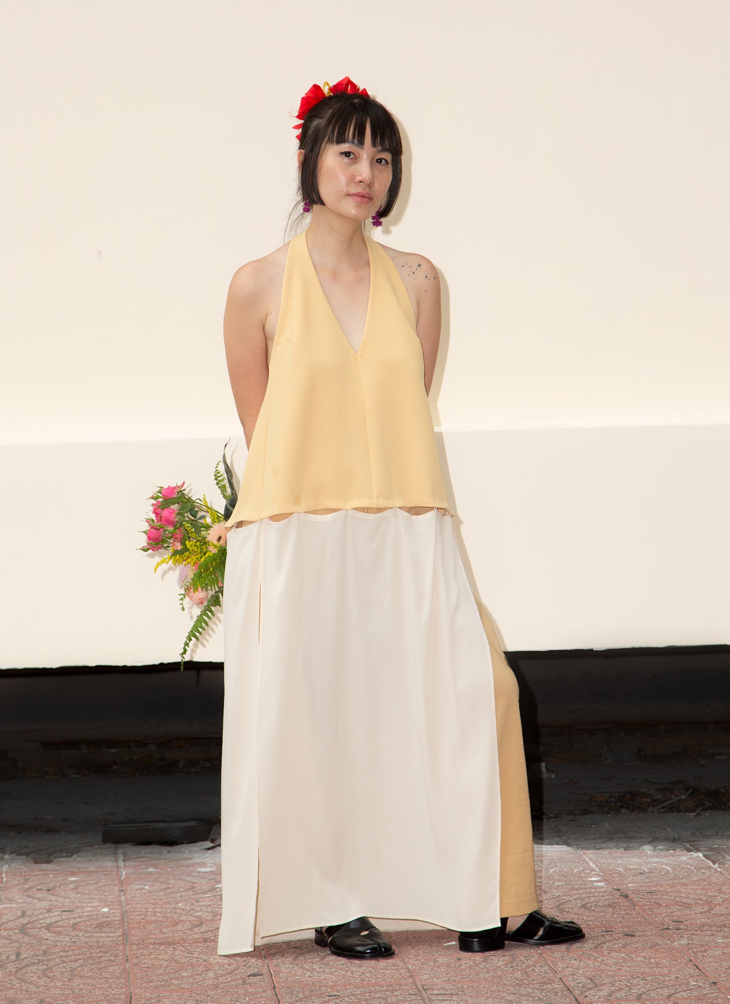 KAAREM - Rhythm Halter o Di Two-Piece Dress - Yellow KAAREM - Rhythm Halter o Di Two-Piece Dress - Yellow