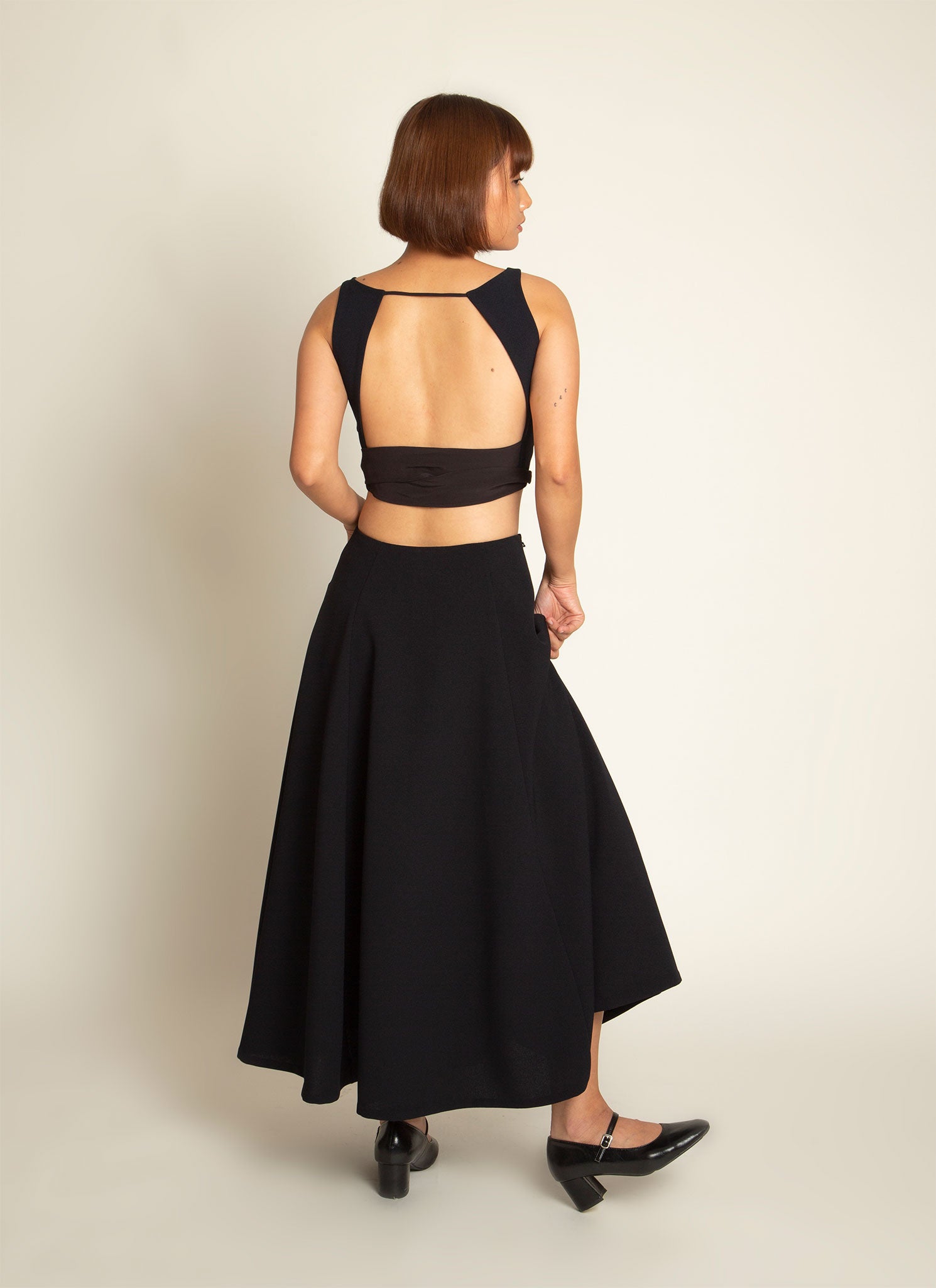 KAAREM - La Lan Bralette Open Back Top w/ Tie (Long)
