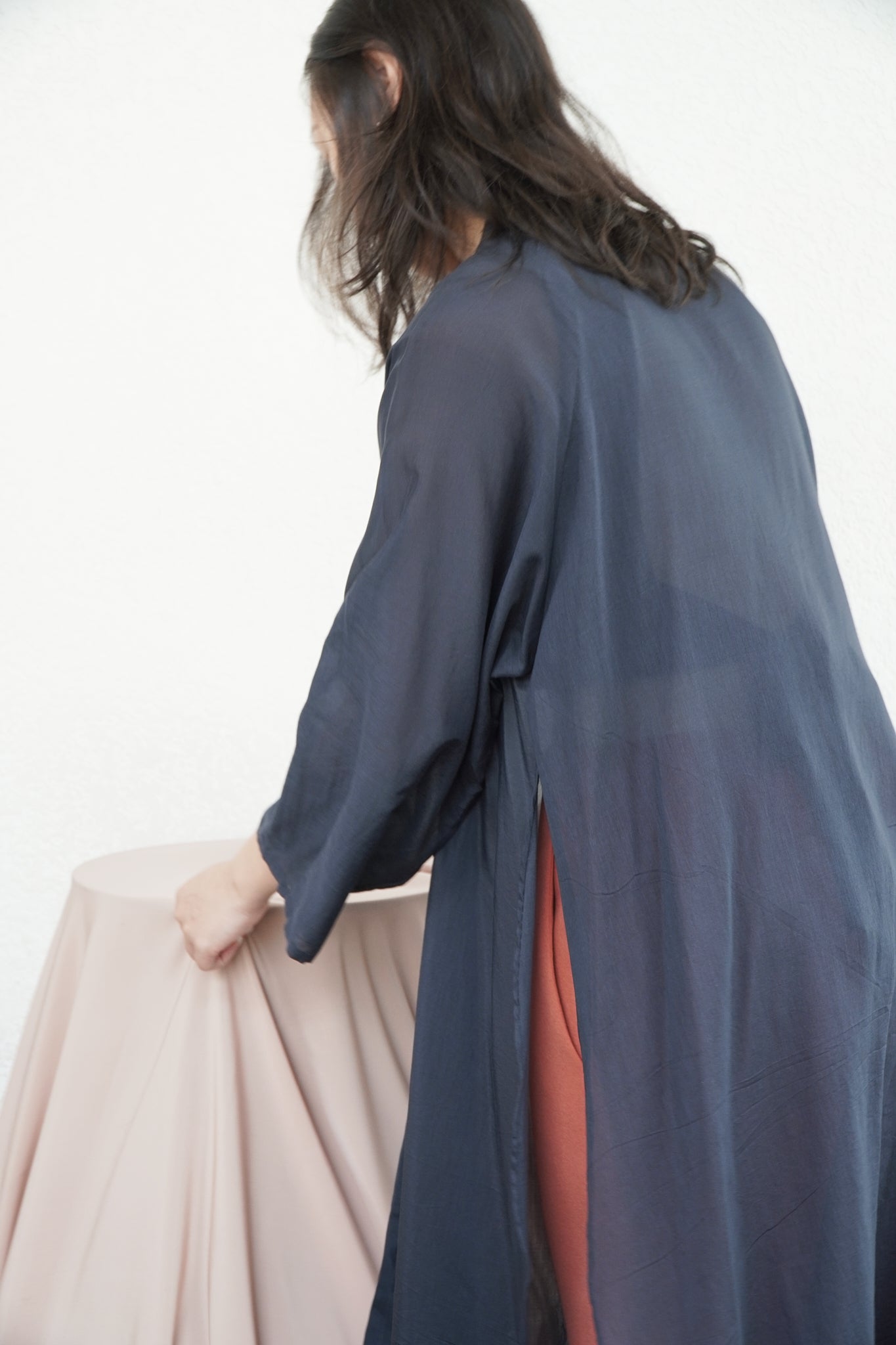 KAAREM - Firework Long Cotton Silk Raglan Button-up o di Shirt Tunic/Dress in KAAREM - Firework Long Cotton Silk Raglan Button-up o di Shirt Tunic/Dress in