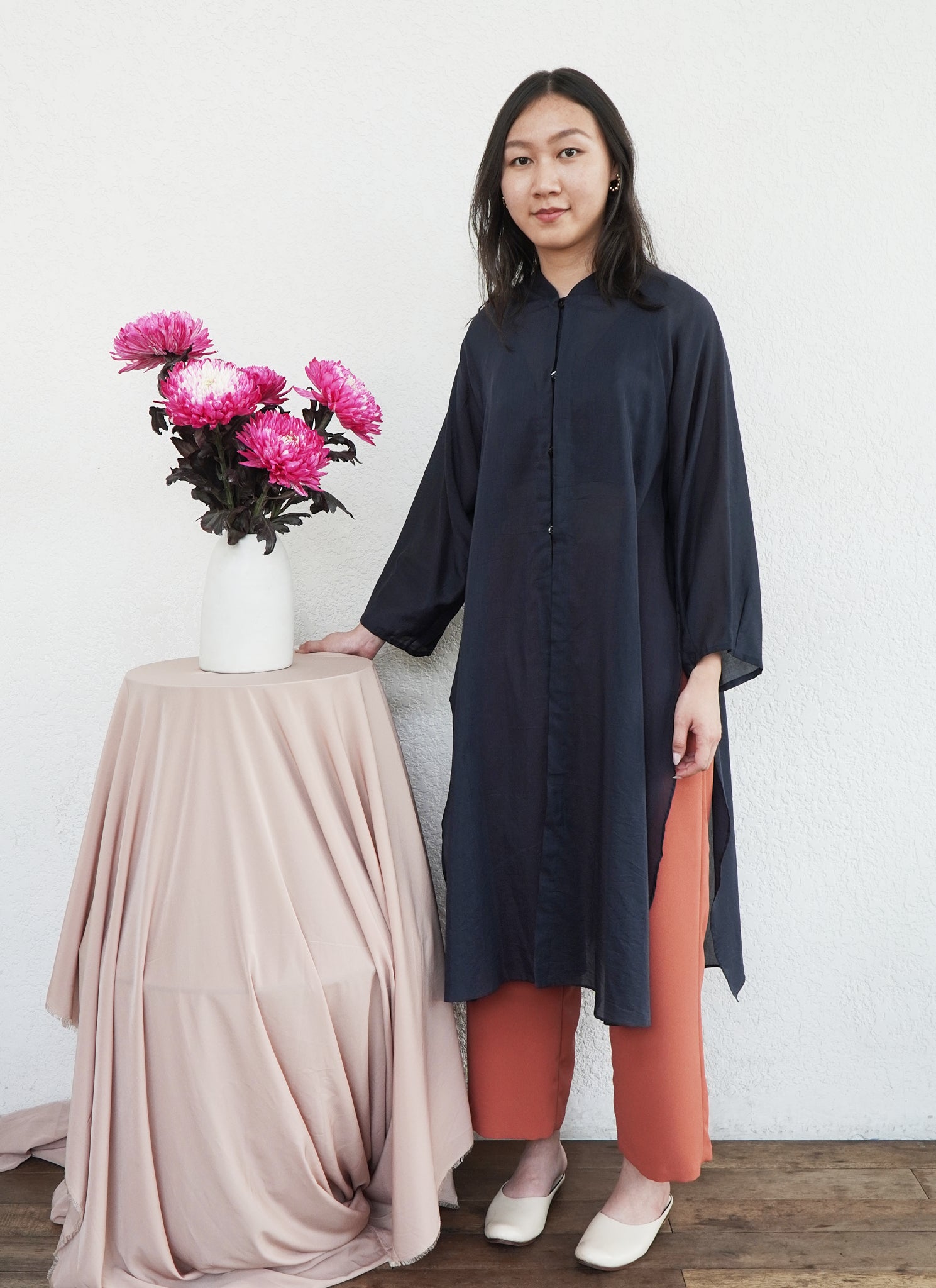 long shirt tunic dress Basic Linen Shirt Dress, Long Sleeve Tunic