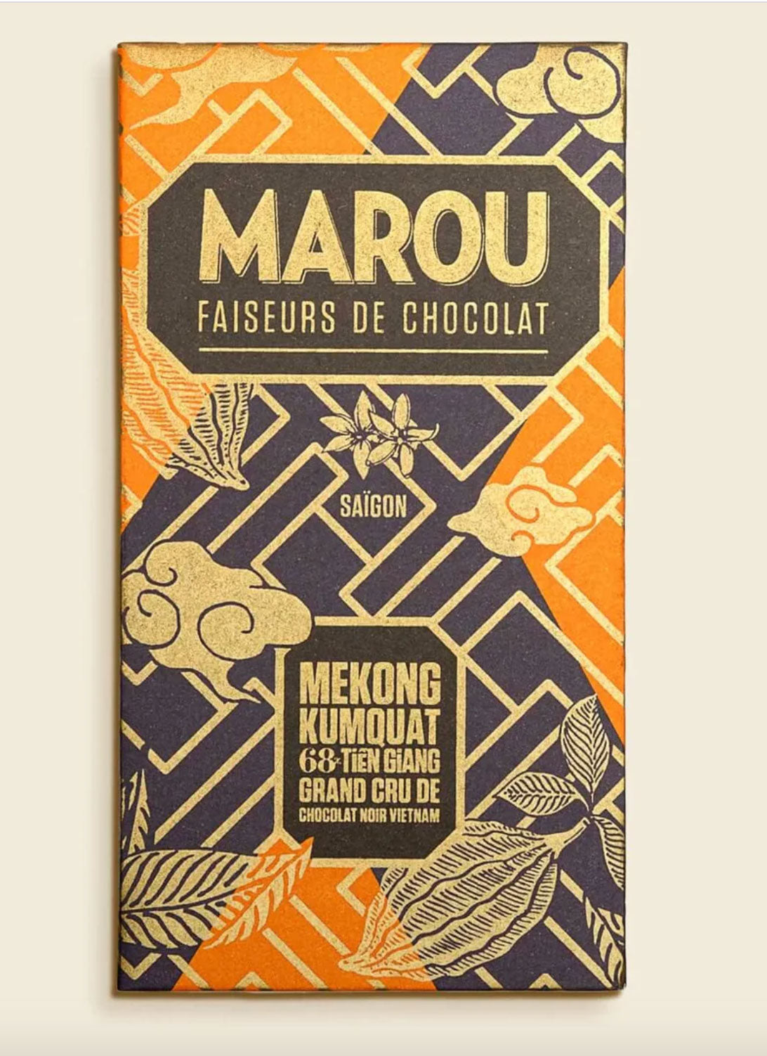 KAAREM - Marou Chocolate 68% Mekong Kumquat Tien Giang 80g Bar