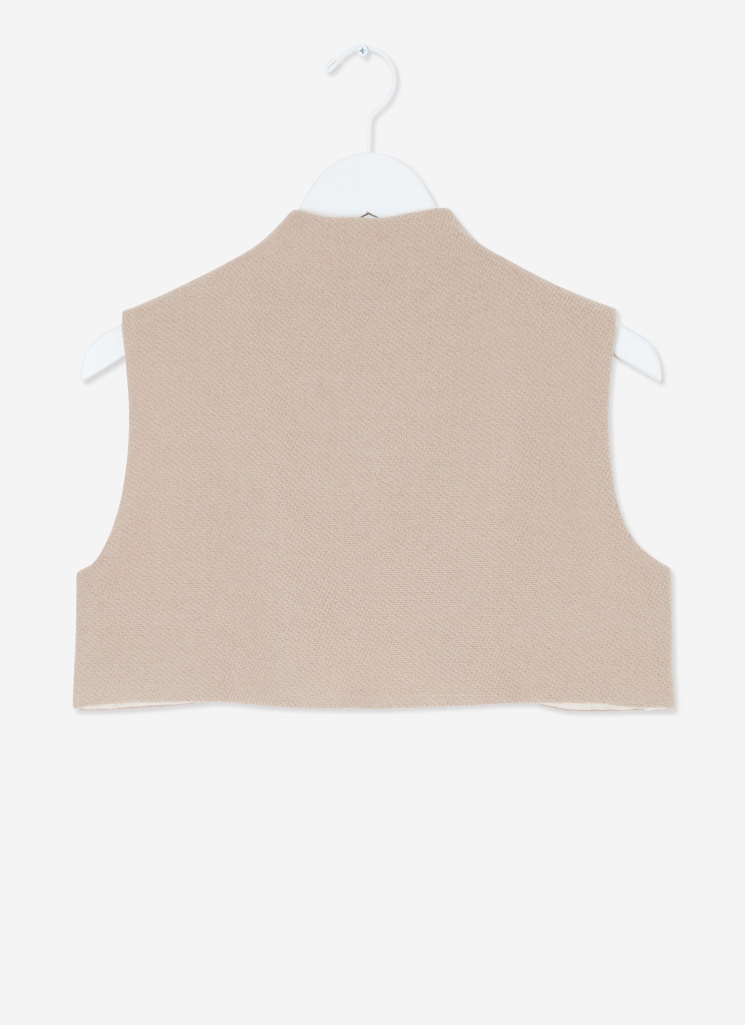 KAAREM - Piece of Travels Sleeveless Cropped Vest - Tan