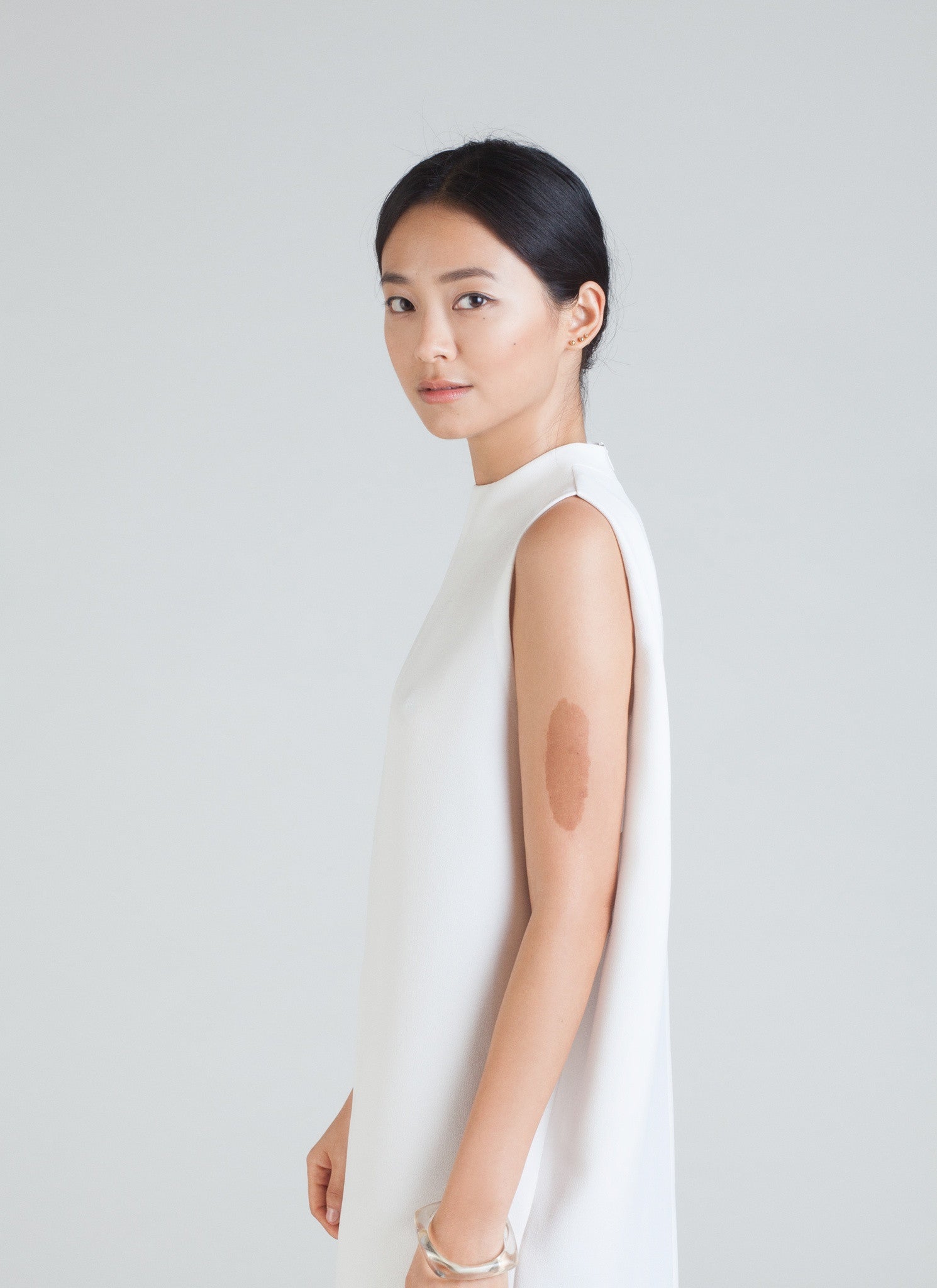 KAAREM - Dill High Collar Dress - White KAAREM - Dill High Collar Dress - White