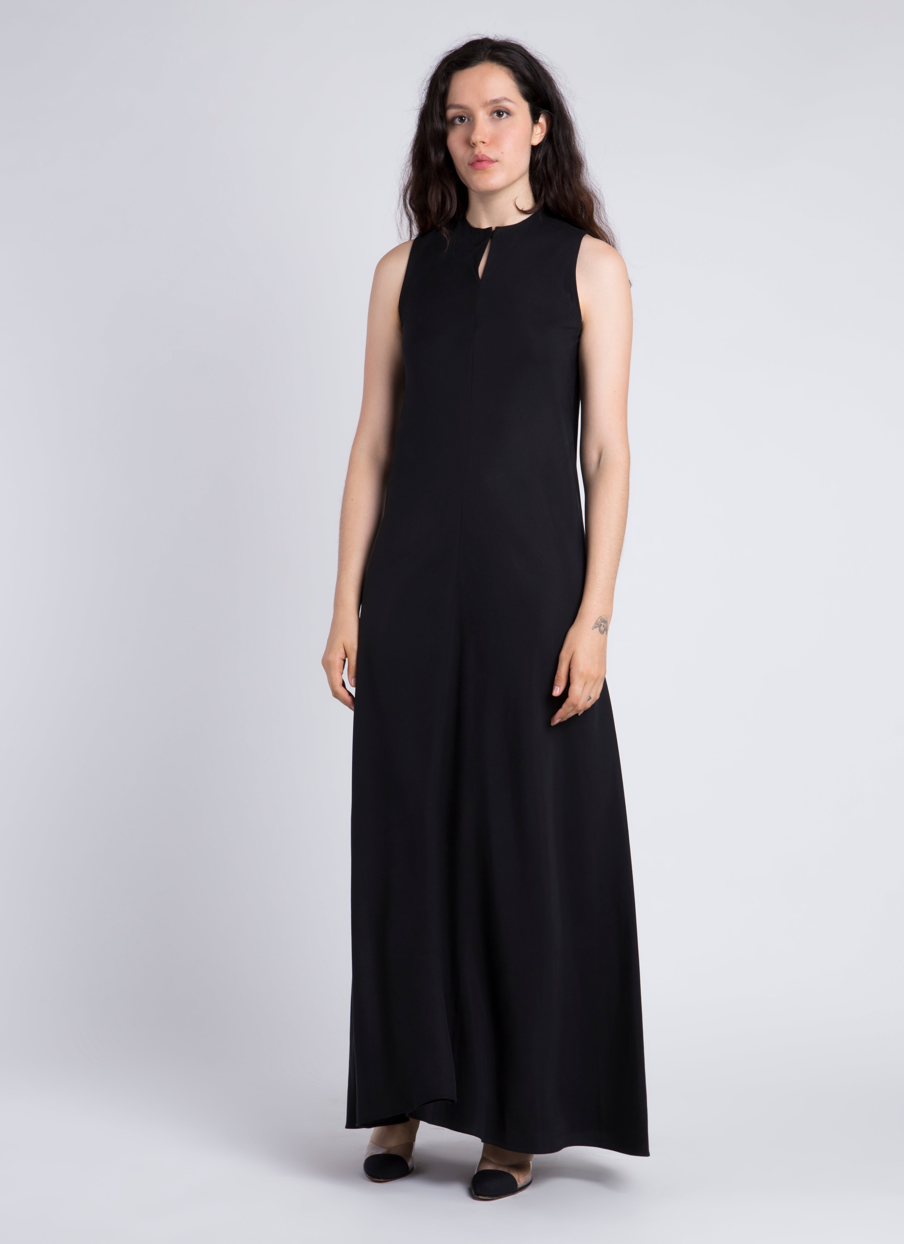 KAAREM - Calo Front Seam Sleeveless A-Line Dress - Black KAAREM - Calo Front Seam Sleeveless A-Line Dress - Black