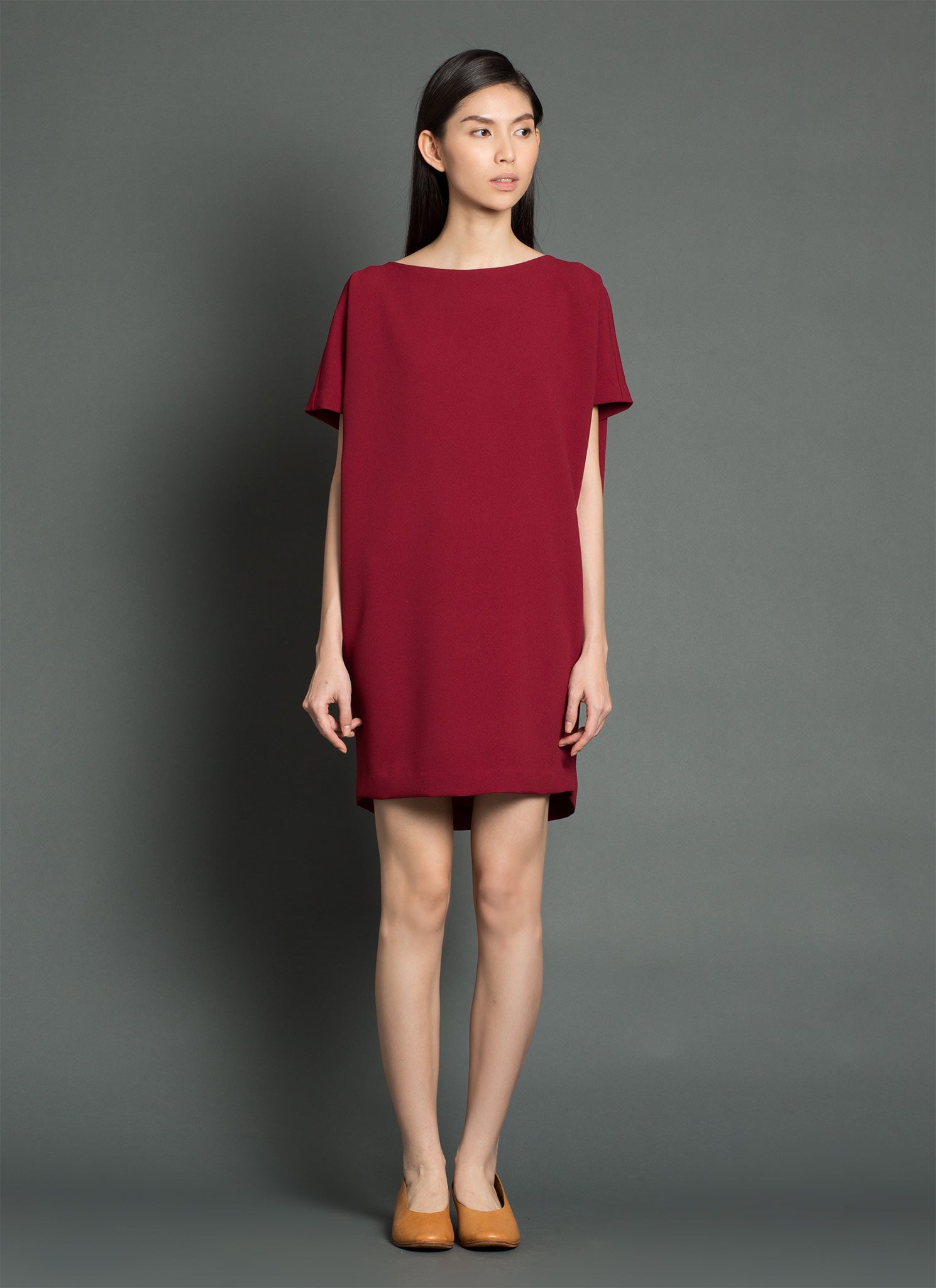 red dolman dress Dolman midi dress in red - Victoria Beckham