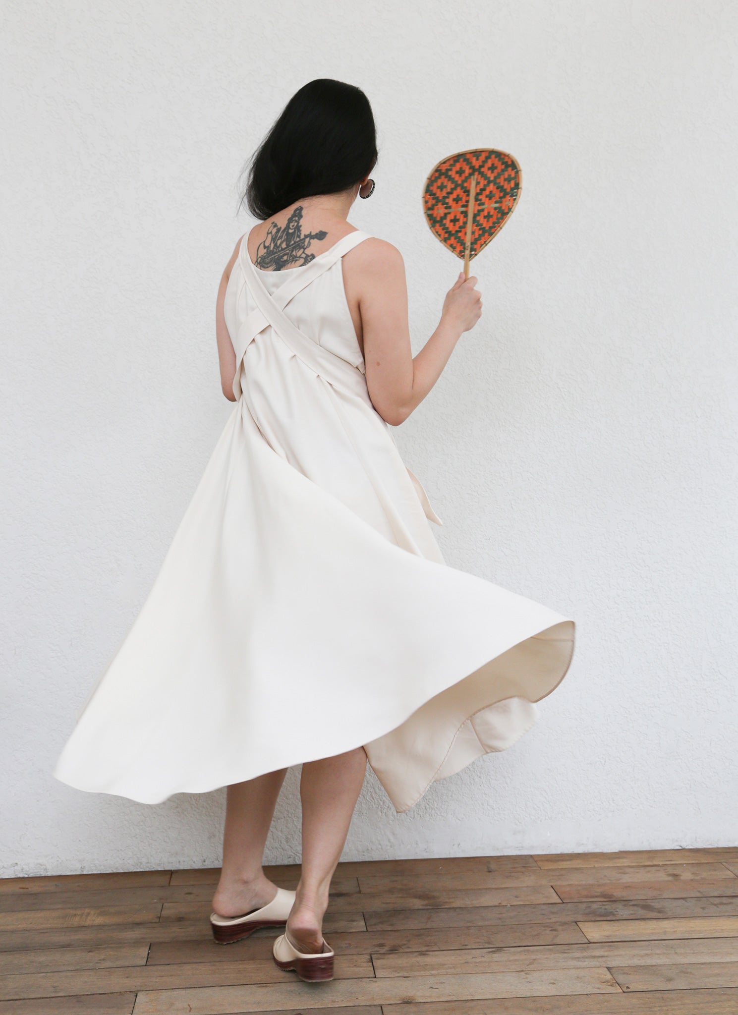KAAREM - Anosmum Strap Tie Tent Dress - Beige KAAREM - Anosmum Strap Tie Tent Dress - Beige