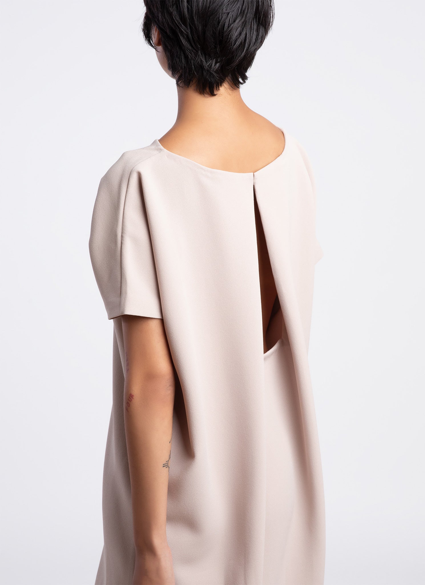 KAAREM - Angle Mini Dolman Open Back Dress - Cream KAAREM - Angle Mini Dolman Open Back Dress - Cream