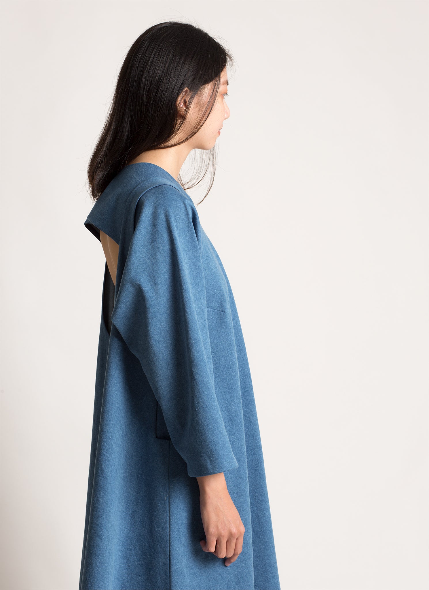 KAAREM - Symmetry Overall Pocket Skirt/Dress - Light Blue II KAAREM - Symmetry Overall Pocket Skirt/Dress - Light Blue II