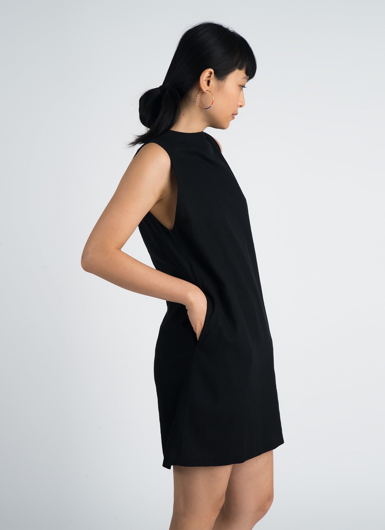 Dust Sleeveless Pocket Dress