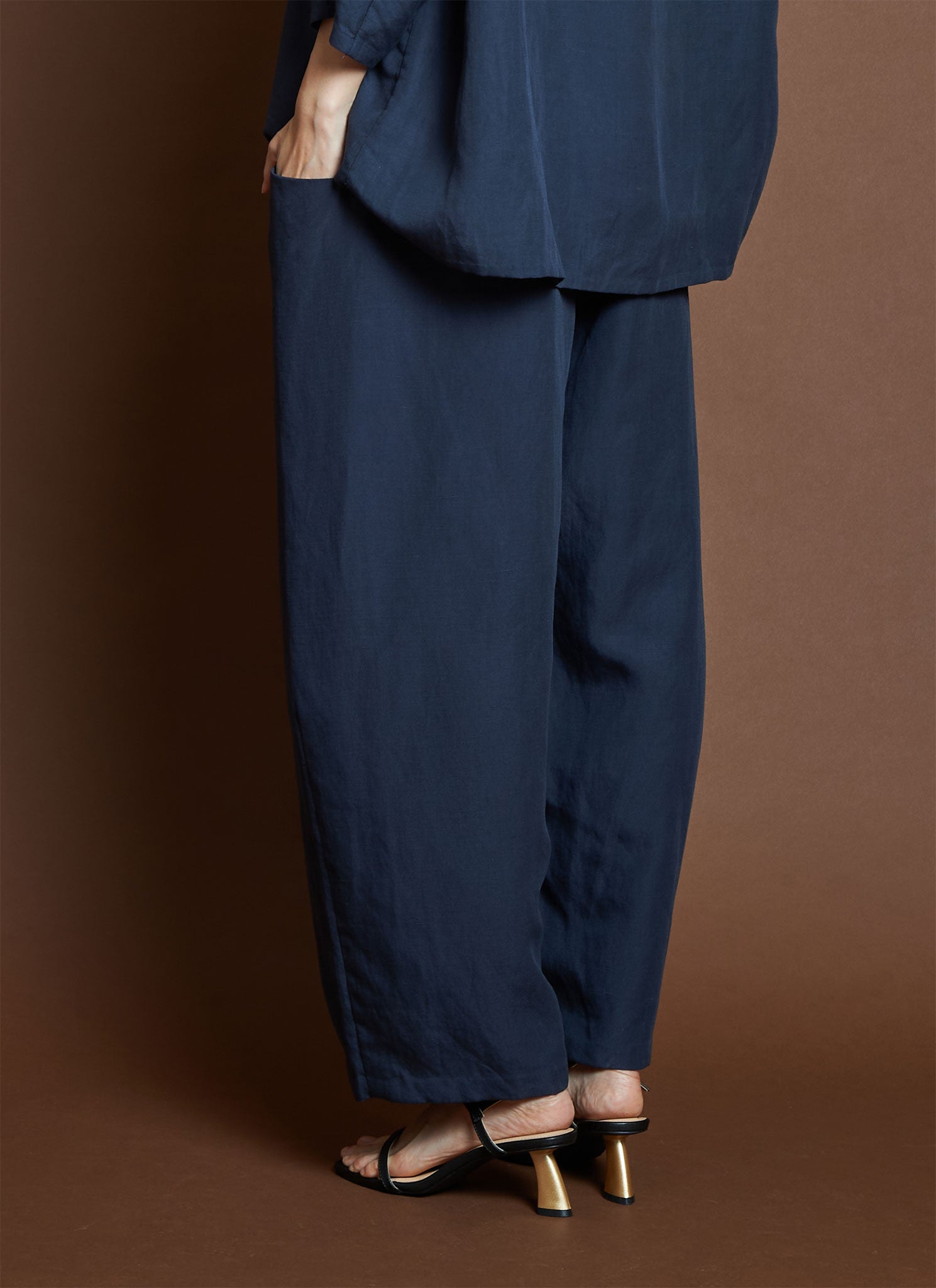 (Fox)Tail Pocket Pant w/ Elastic (Unisex) - Dark Blue