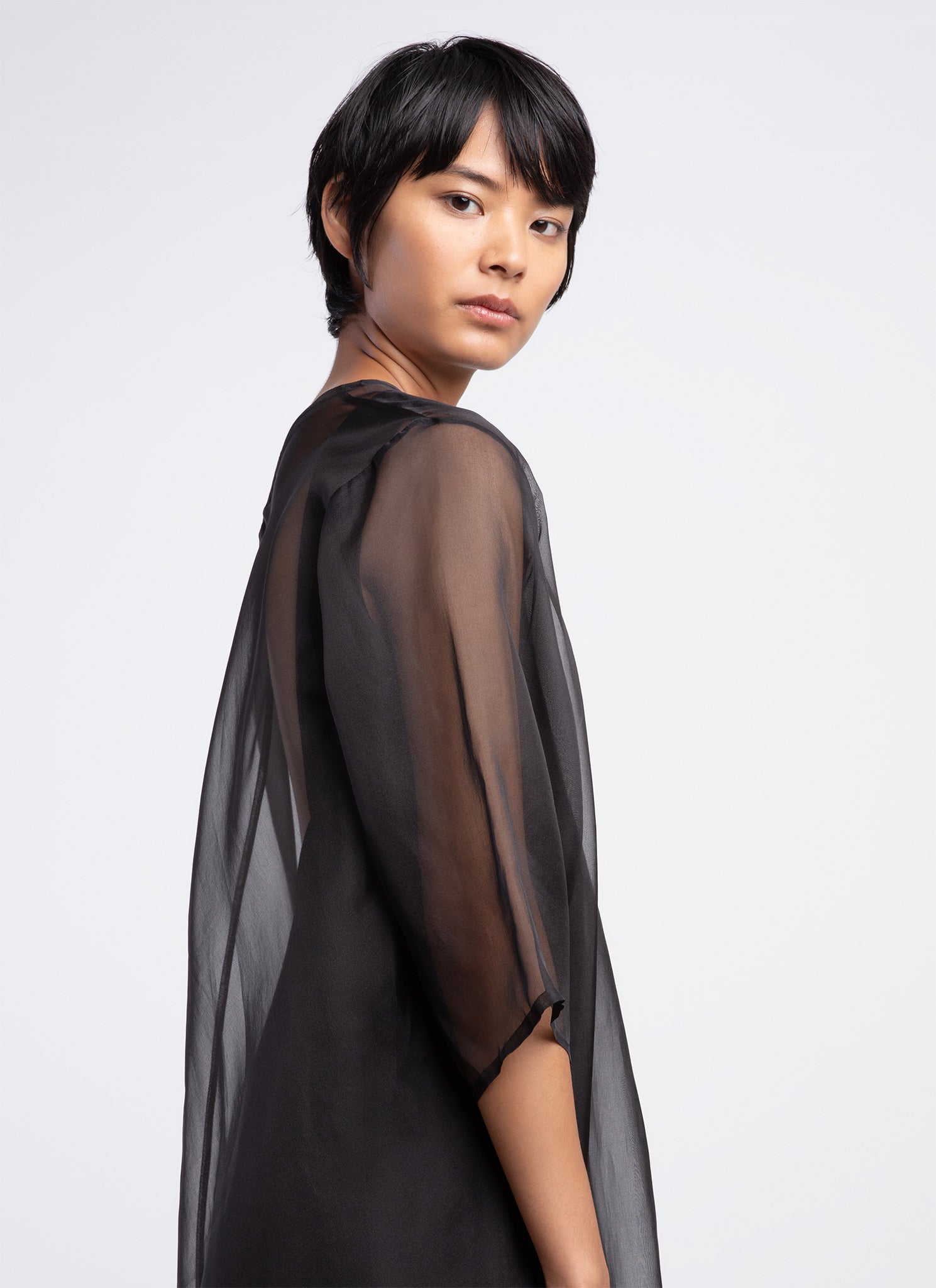 KAAREM - Grain Organza Silk Organza Dress - Black KAAREM - Grain Organza Silk Organza Dress - Black