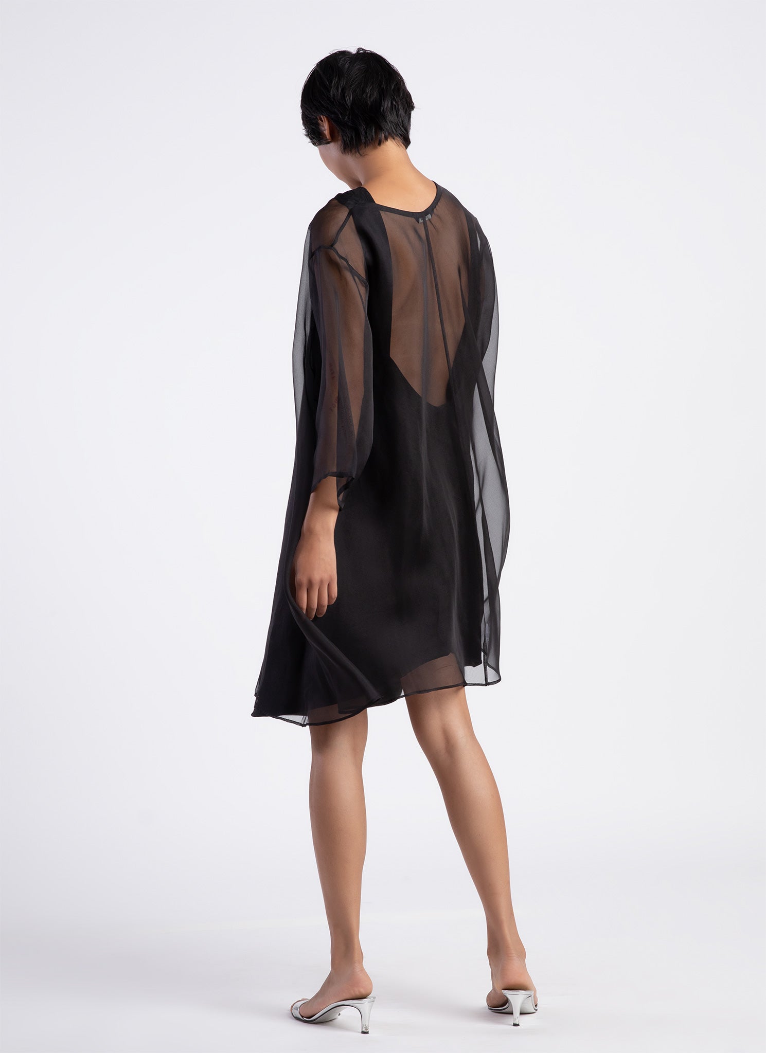silk organza overlay dress Lafayette 148 New York