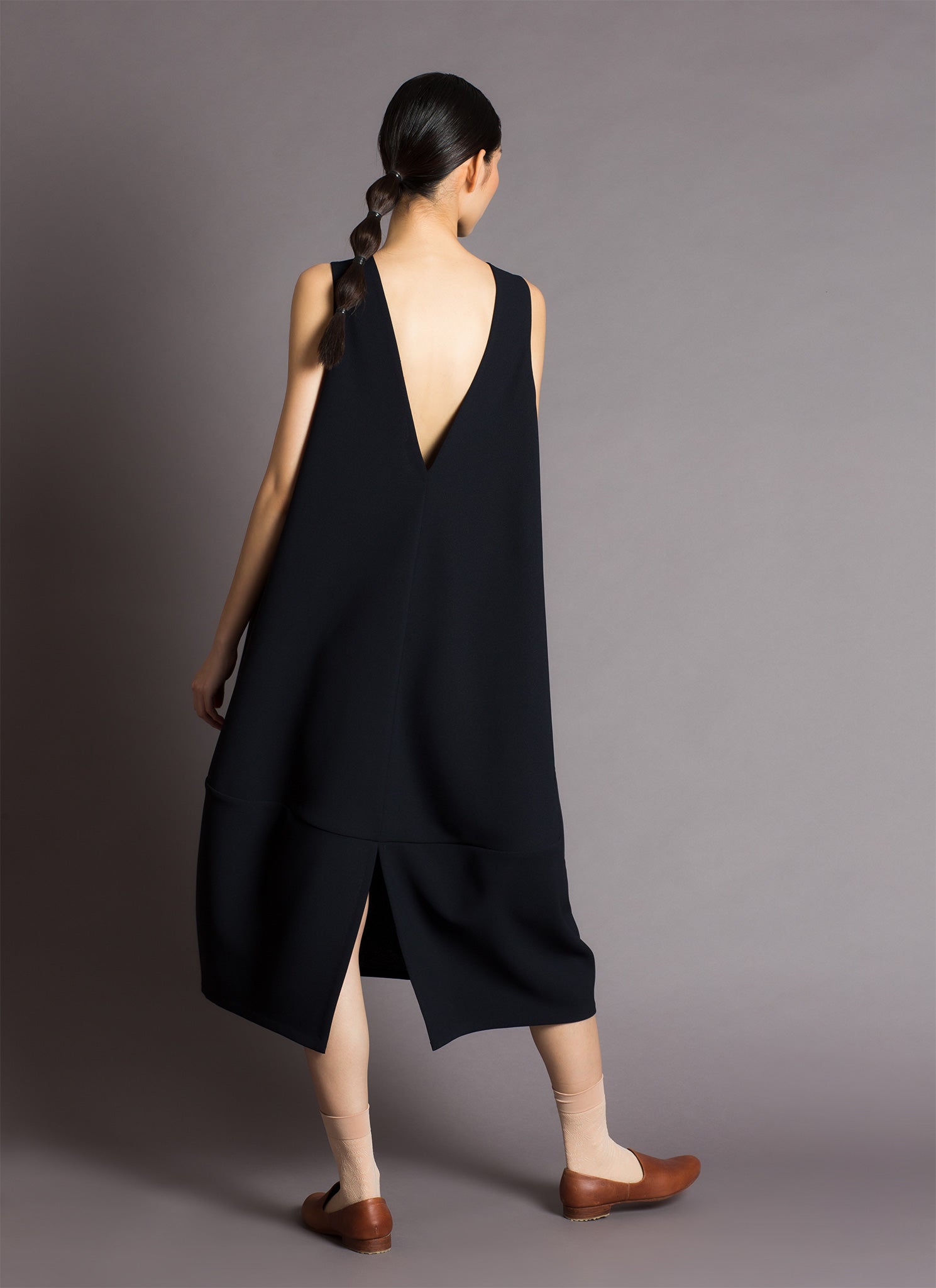 KAAREM - Weed Halter Pocket Dress w/ Removable Straps - Black Blue