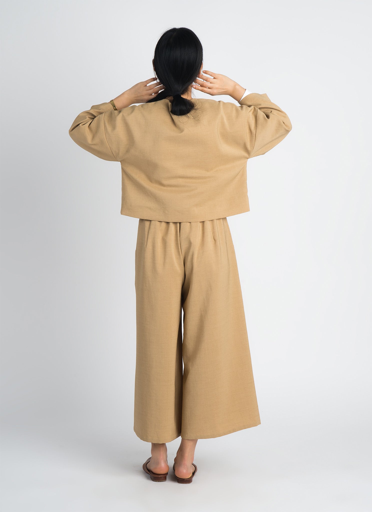 Stamen Cropped Pocket Pant w/ Elastic - Light Brown