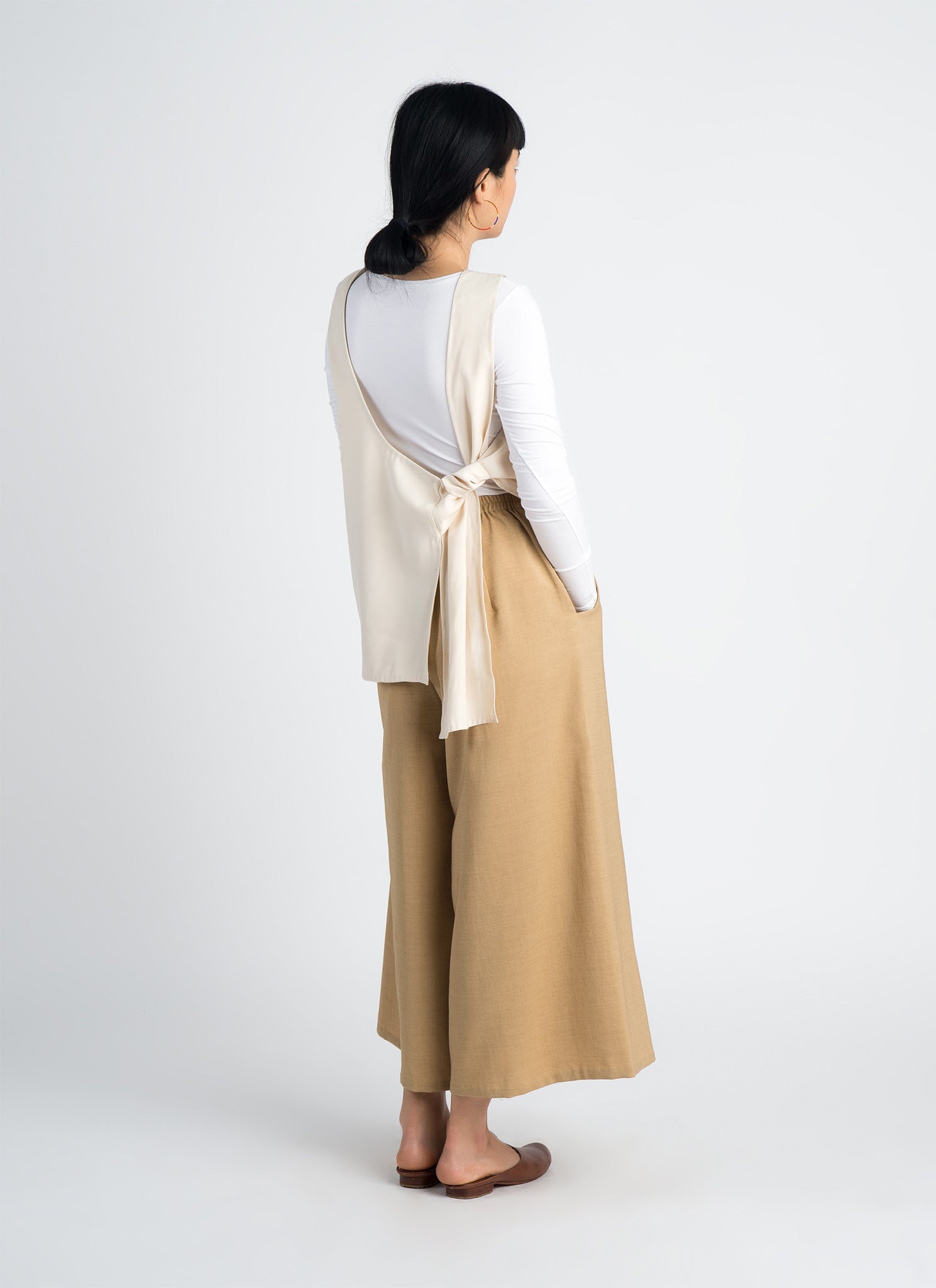 Stamen Cropped Pocket Pant w/ Elastic - Light Brown