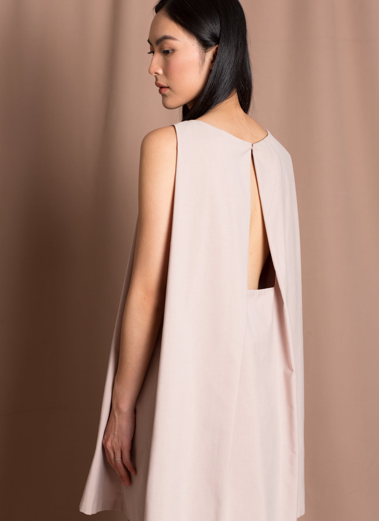beige open back dress Viscose and silk maxi dress with open back Color: Beige RASARIO Online Boutique 44 (FR) / Beige