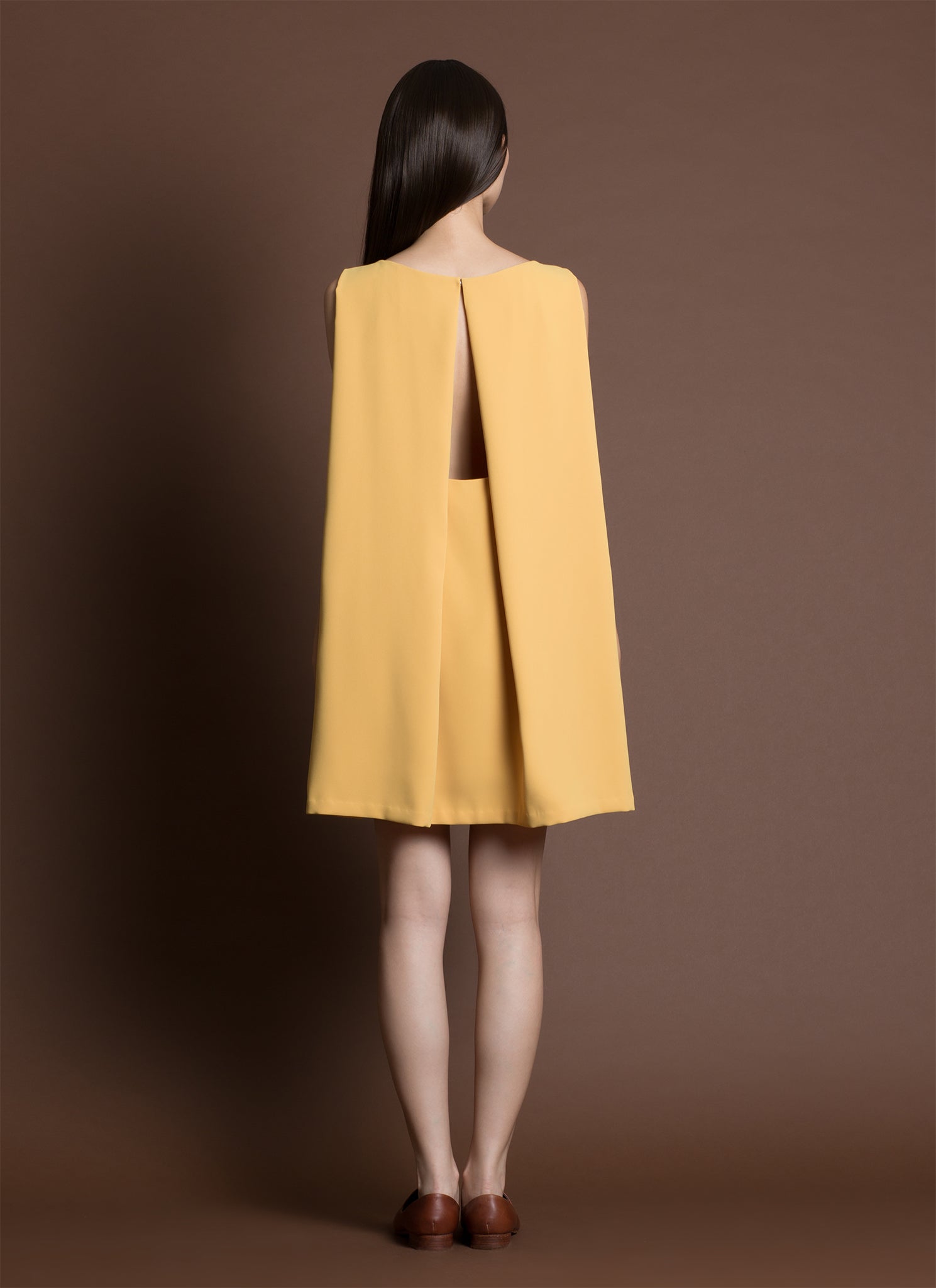 KAAREM - tyh.d Boatneck Open Back Dress - Lemon KAAREM - tyh.d Boatneck Open Back Dress - Lemon