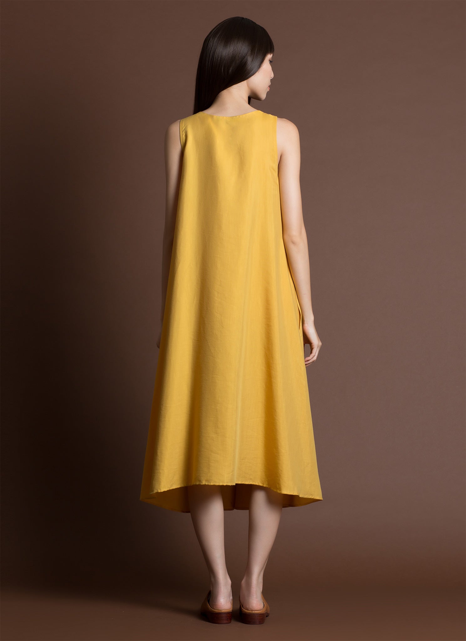 KAAREM - Papen Sleeveless Wrap Layered Midi Dress