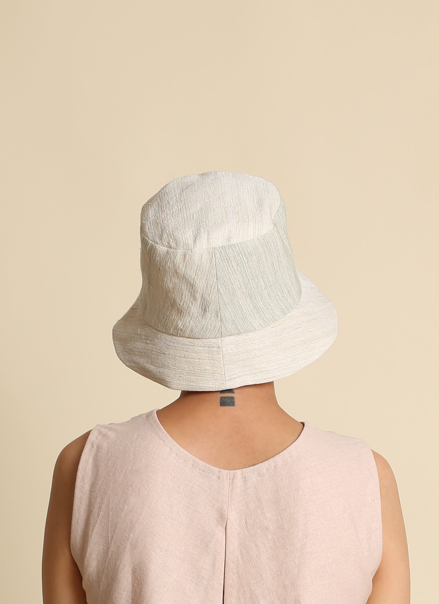 ADULT Unisex Mushroom Bucket Hat - Natural Cotton/Silk