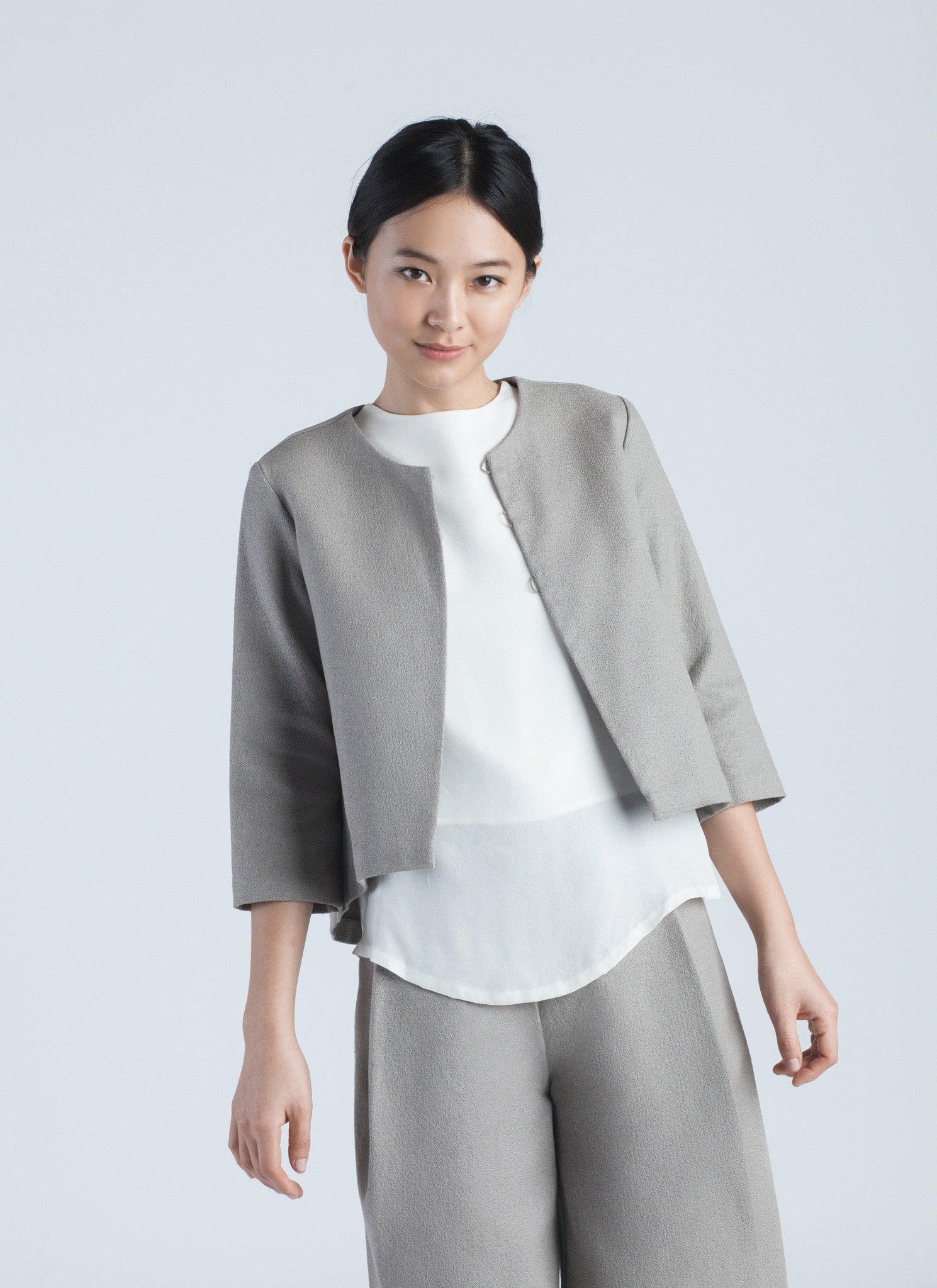 Light grey short jacket online