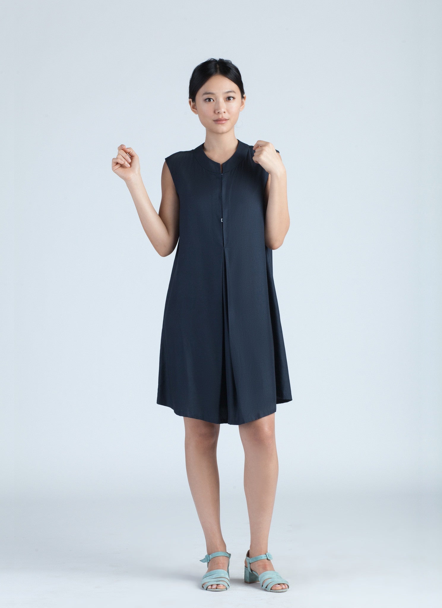 strapless open back dress Light Blue Asymmetric One Shoulder Maxi Dress - Event Dresses