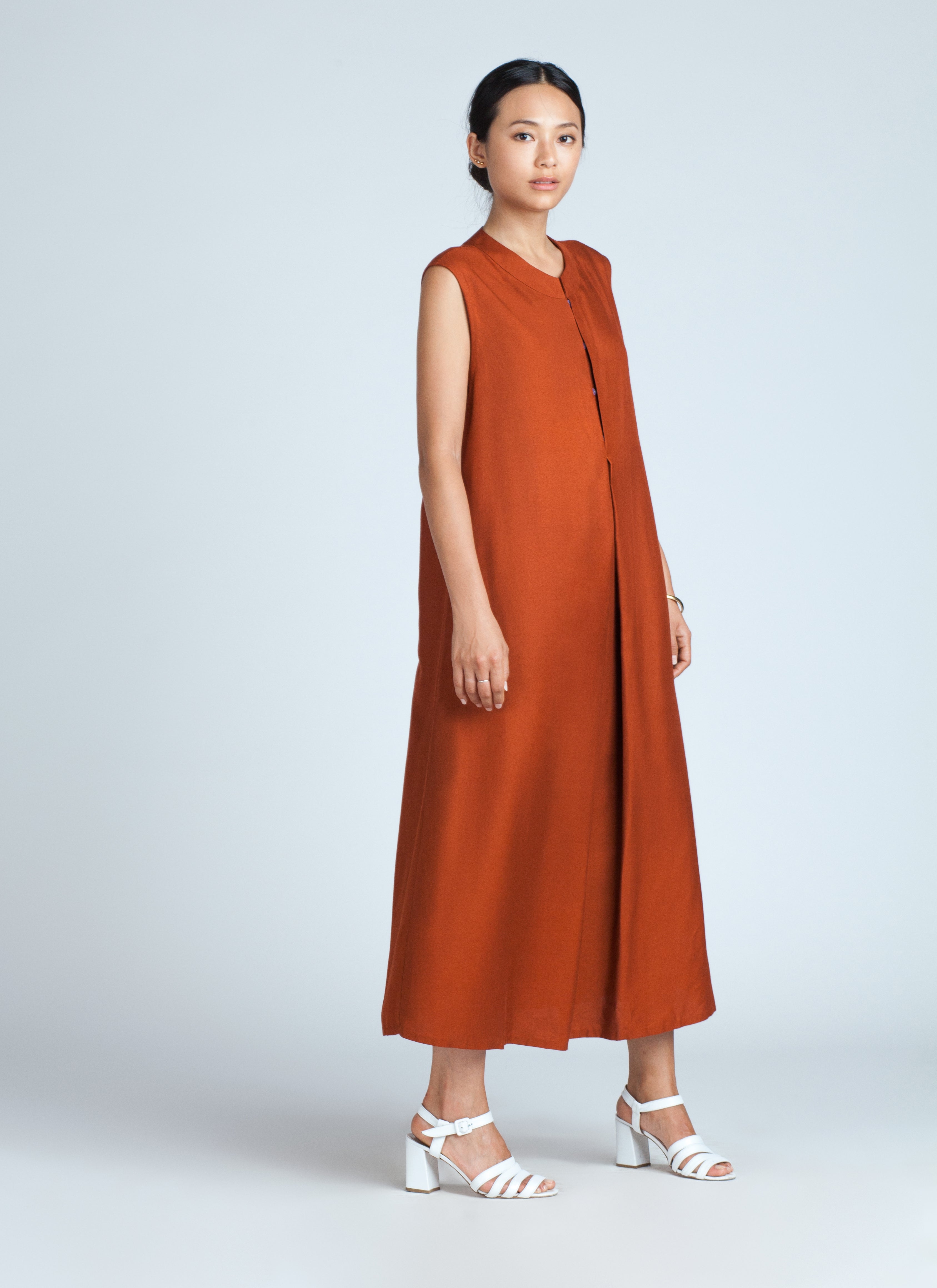 box pleated maxi dress Andra cut-out floral-print pleated maxi dress