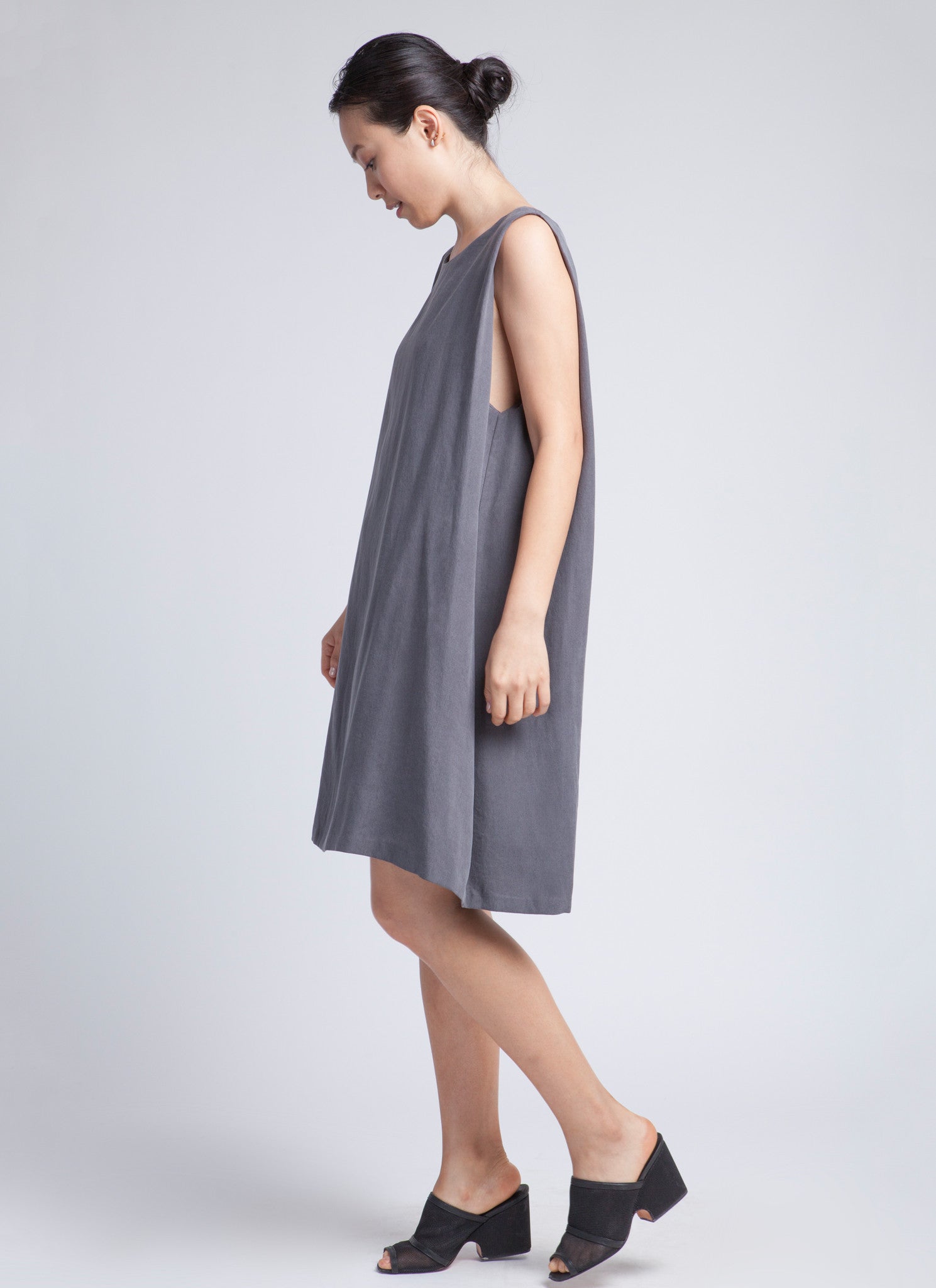 strapless open back dress Lorain Midi Dress