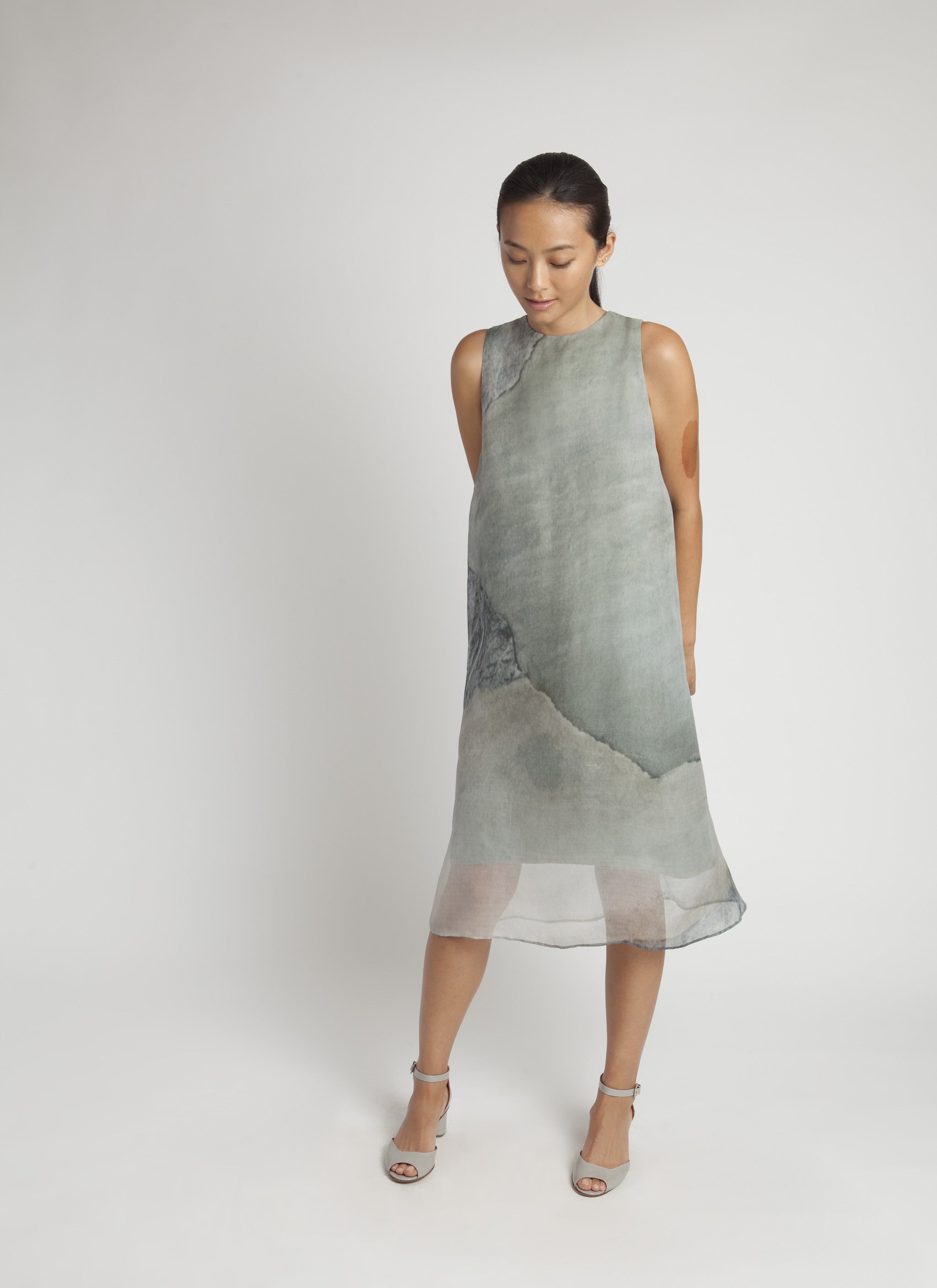 Cos asymmetric silk on sale dress with ties