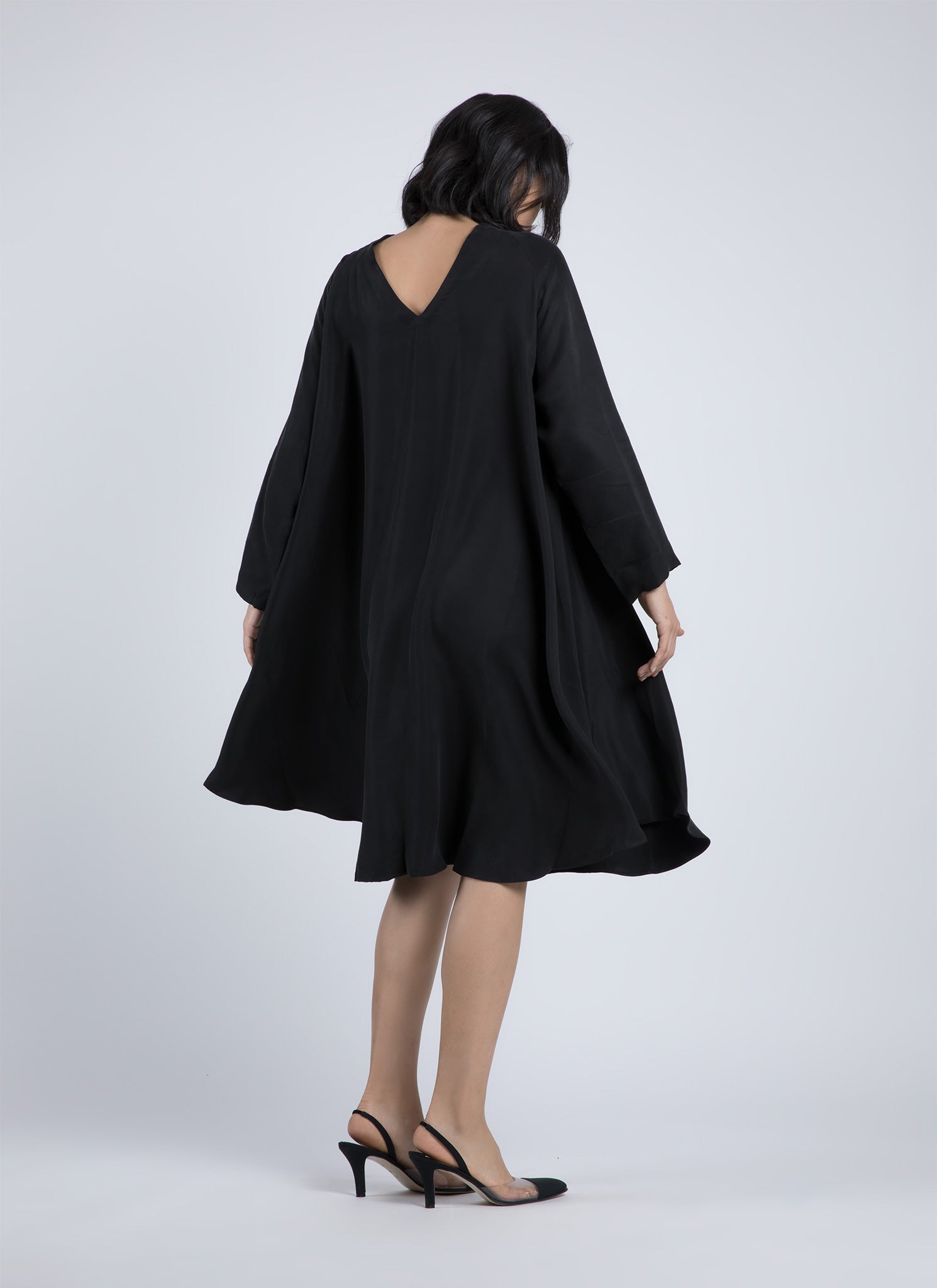 long sleeve tent dress Sapa Leaf Long Sleeve Raglan Tent Dress